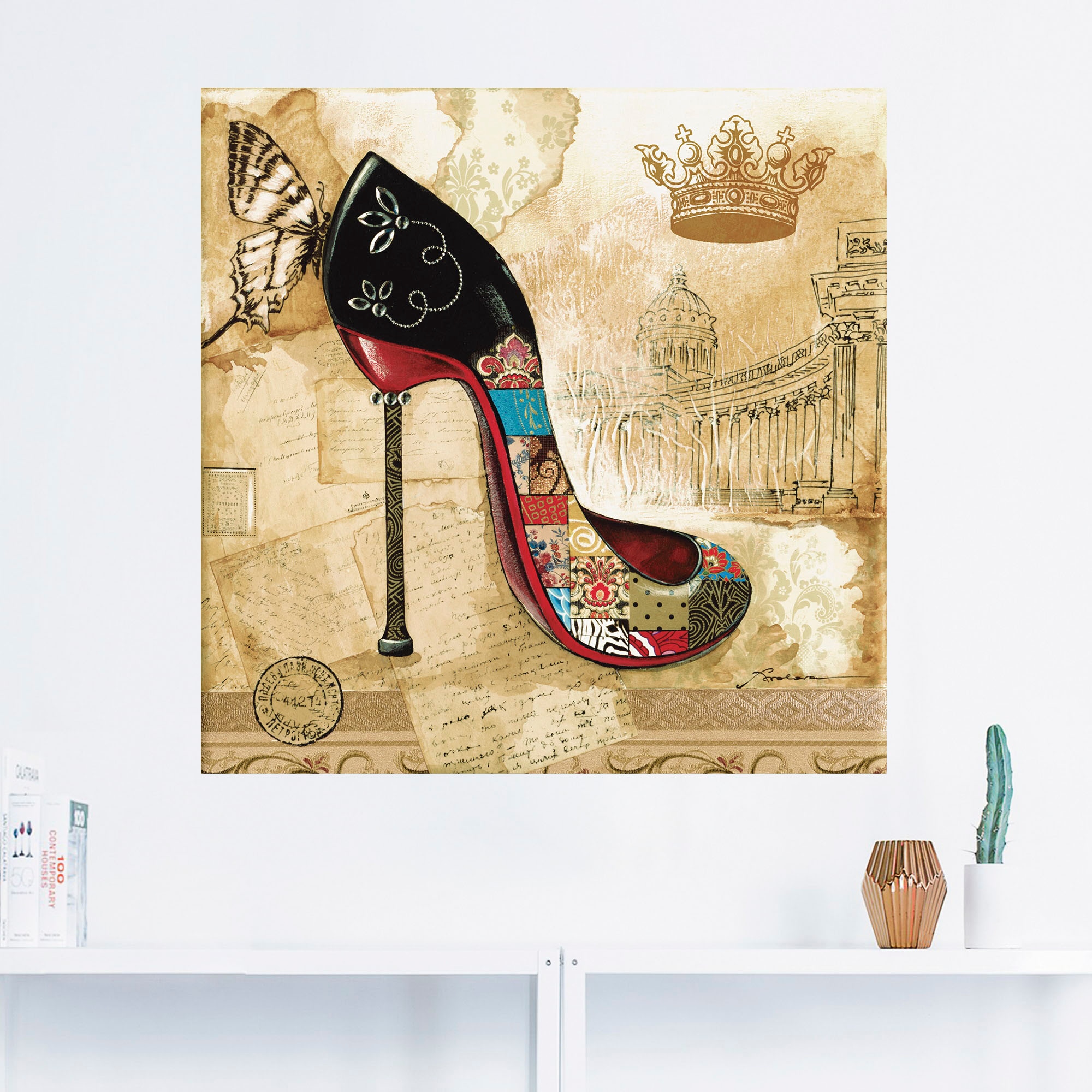 Artland Wandbild »Veränderliche Zeiten I - Stiletto«, Modebilder, (1 St.), als Alubild, Leinwandbild, Wandaufkleber oder Poster in versch. Größen