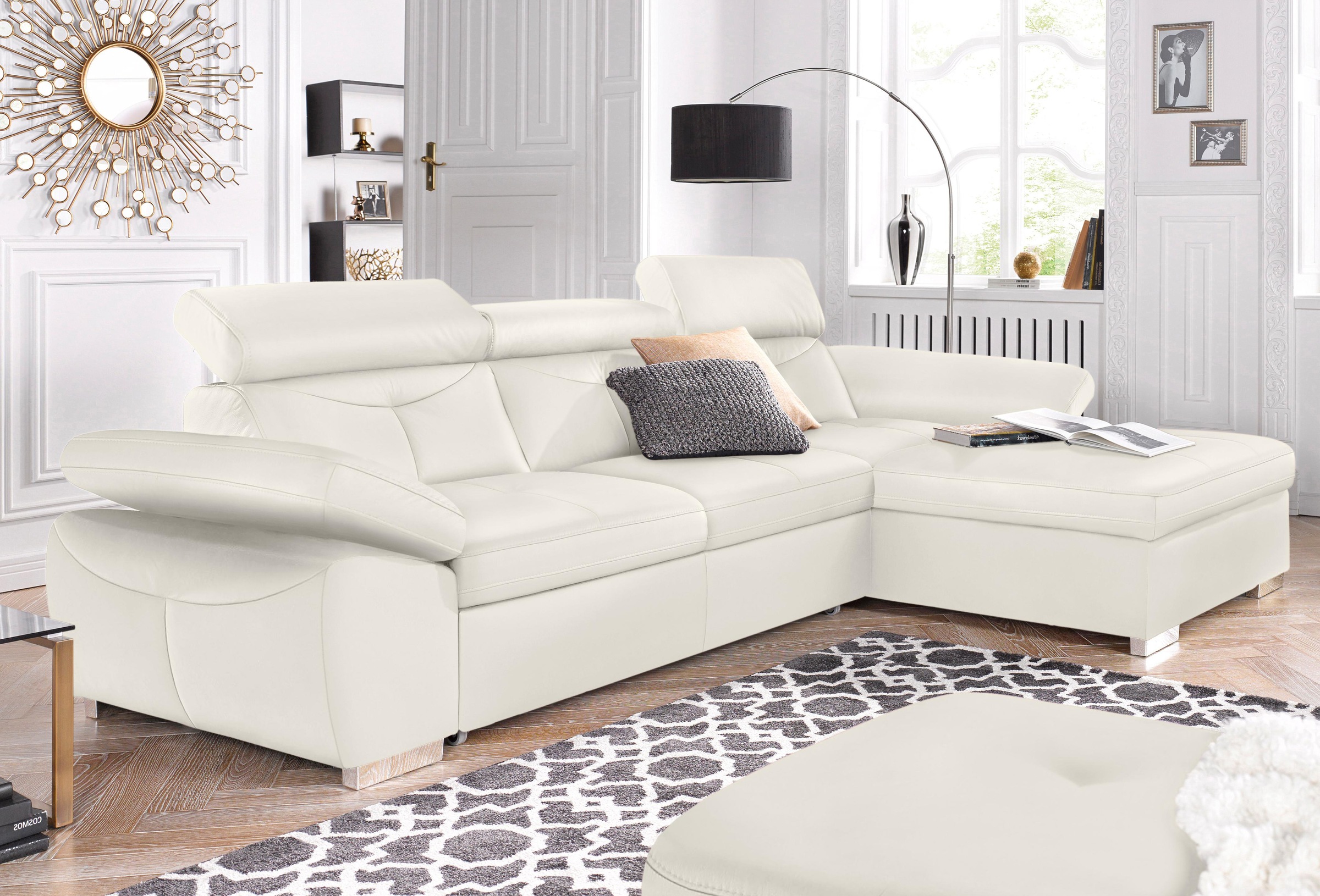 exxpo - sofa fashion Ecksofa »Spring, super bequem, mit Armteil- und Kopfte günstig online kaufen