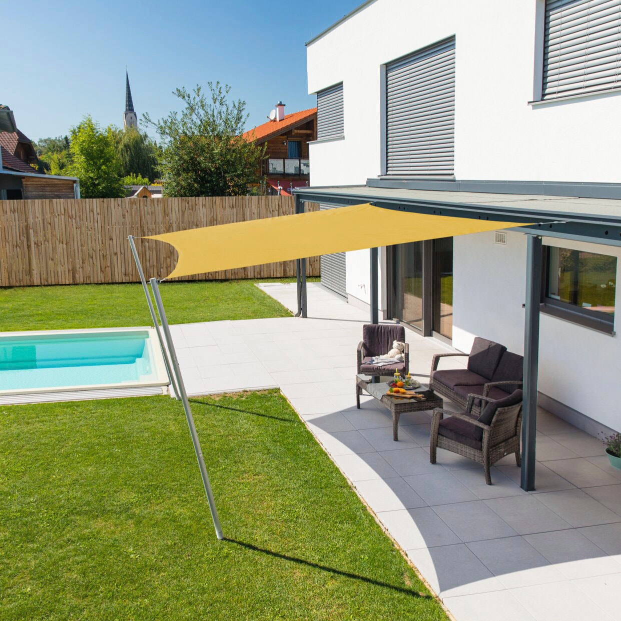 Windhager Sonnensegel »Cannes Quadrat«, 3x3m, gelb