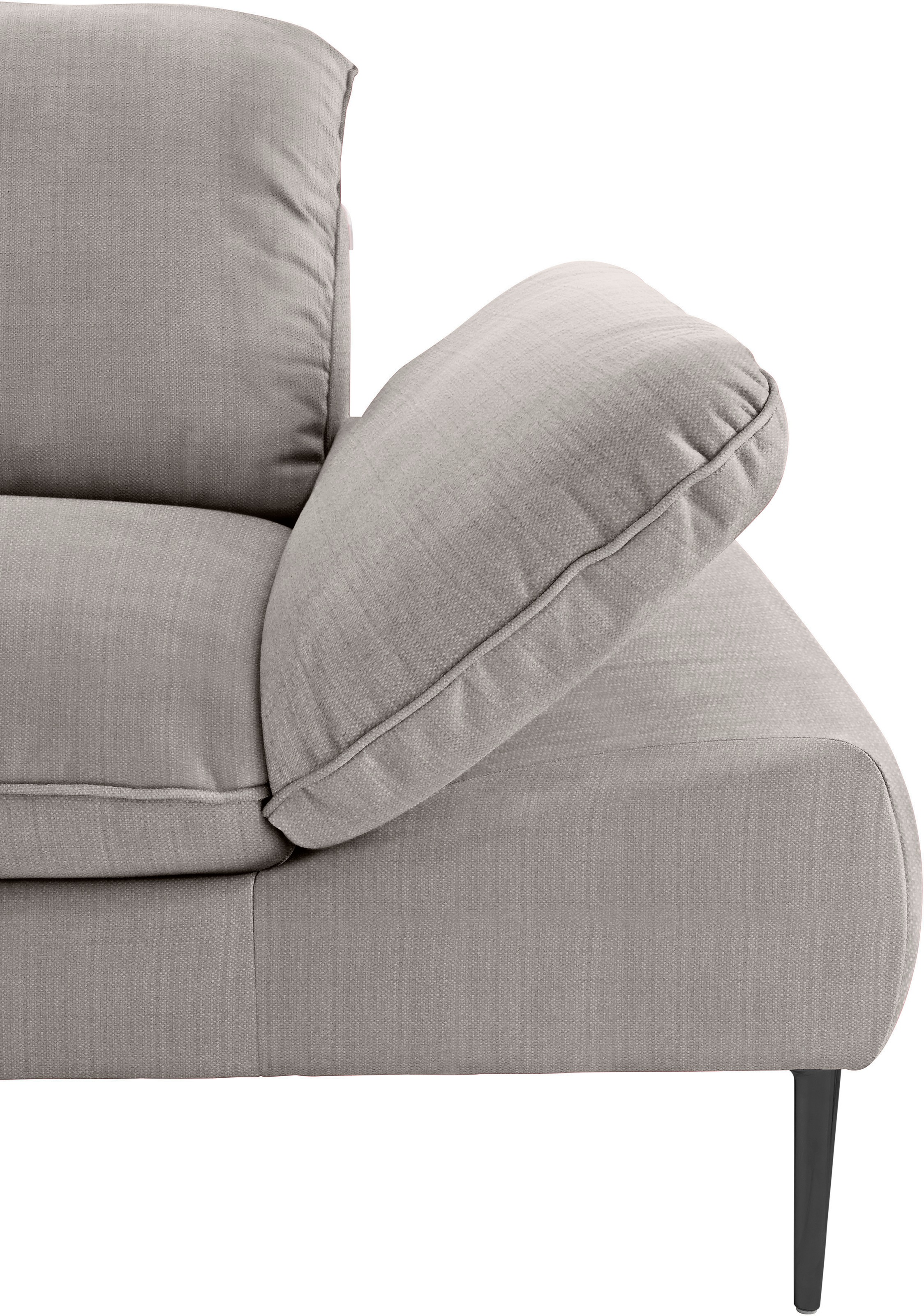 W.SCHILLIG Ecksofa »enjoy&MORE, Designsofa, bequem, zeitlos und elegant, L-Form«, Sitztiefenverstellung, Füße schwarz pulverbeschichtet, Breite 340 cm
