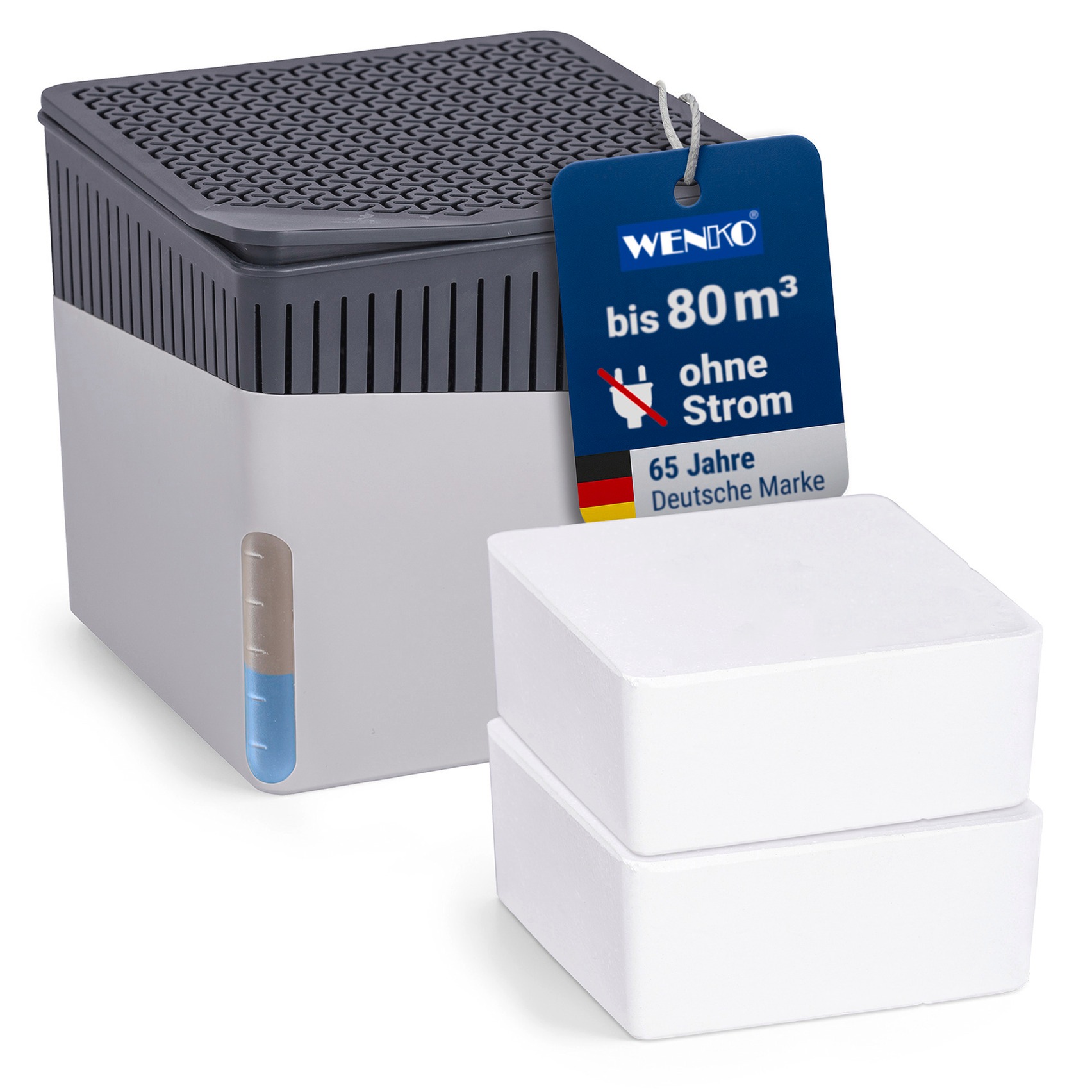WENKO Luftentfeuchter »Cube« für 80 m³ Räume mit 2 x 1000 g Entfeuchter-Blöcken, für Räume bis 80 m³