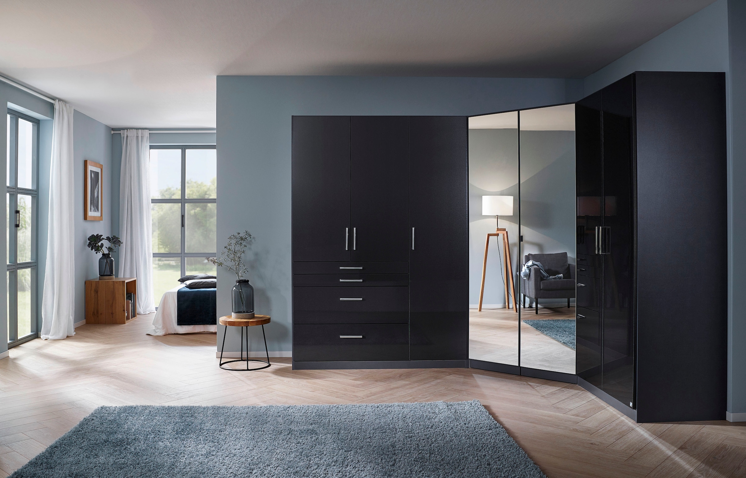 rauch Schrank-Set »Kleiderschrank Schrank Garderobe Garderobenschrank Eckschrank HOMBURG« Set, 