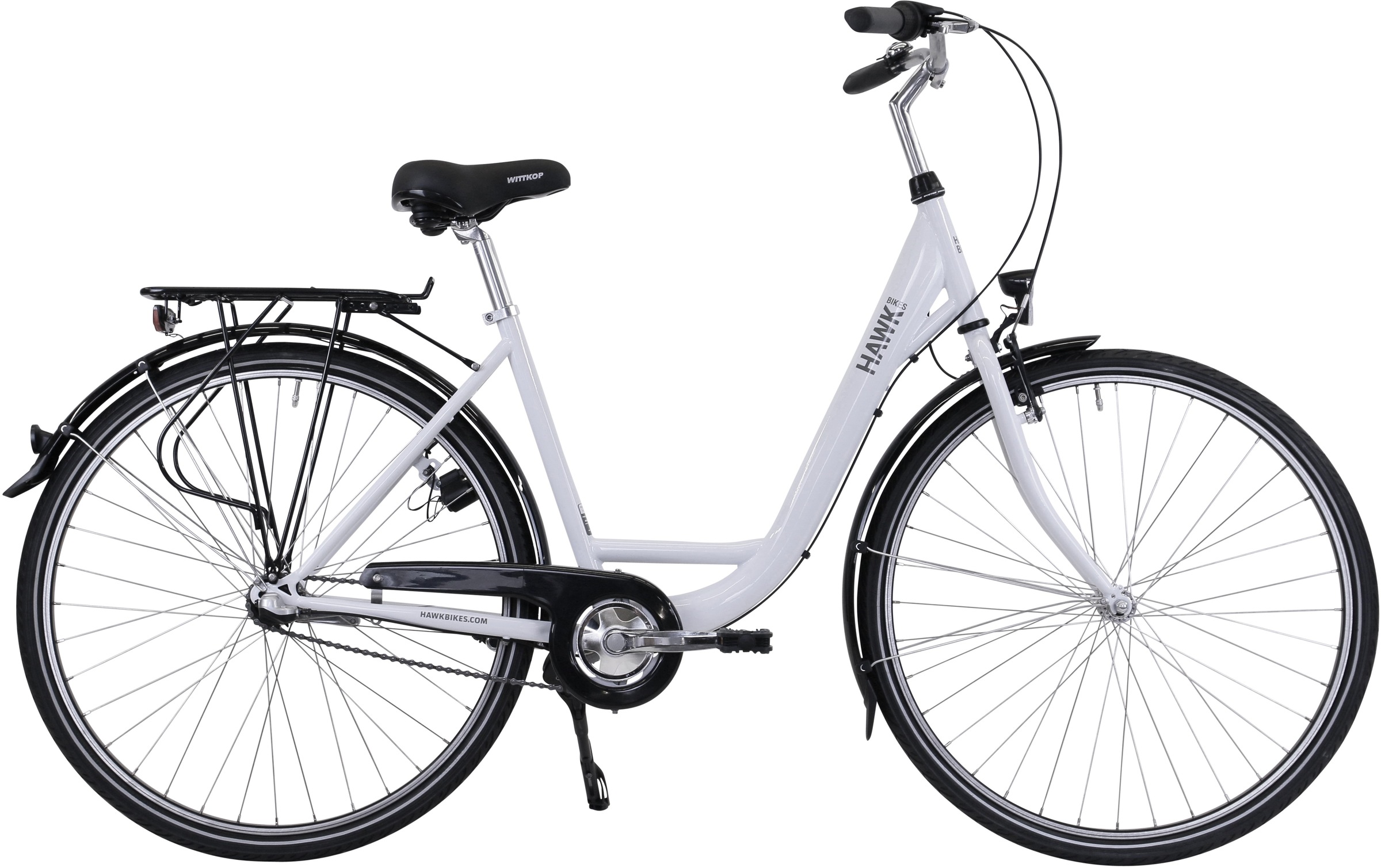 HAWK Bikes Cityrad »HAWK City Wave Premium White«, 3 Gang, Shimano, Nexus Schaltwerk