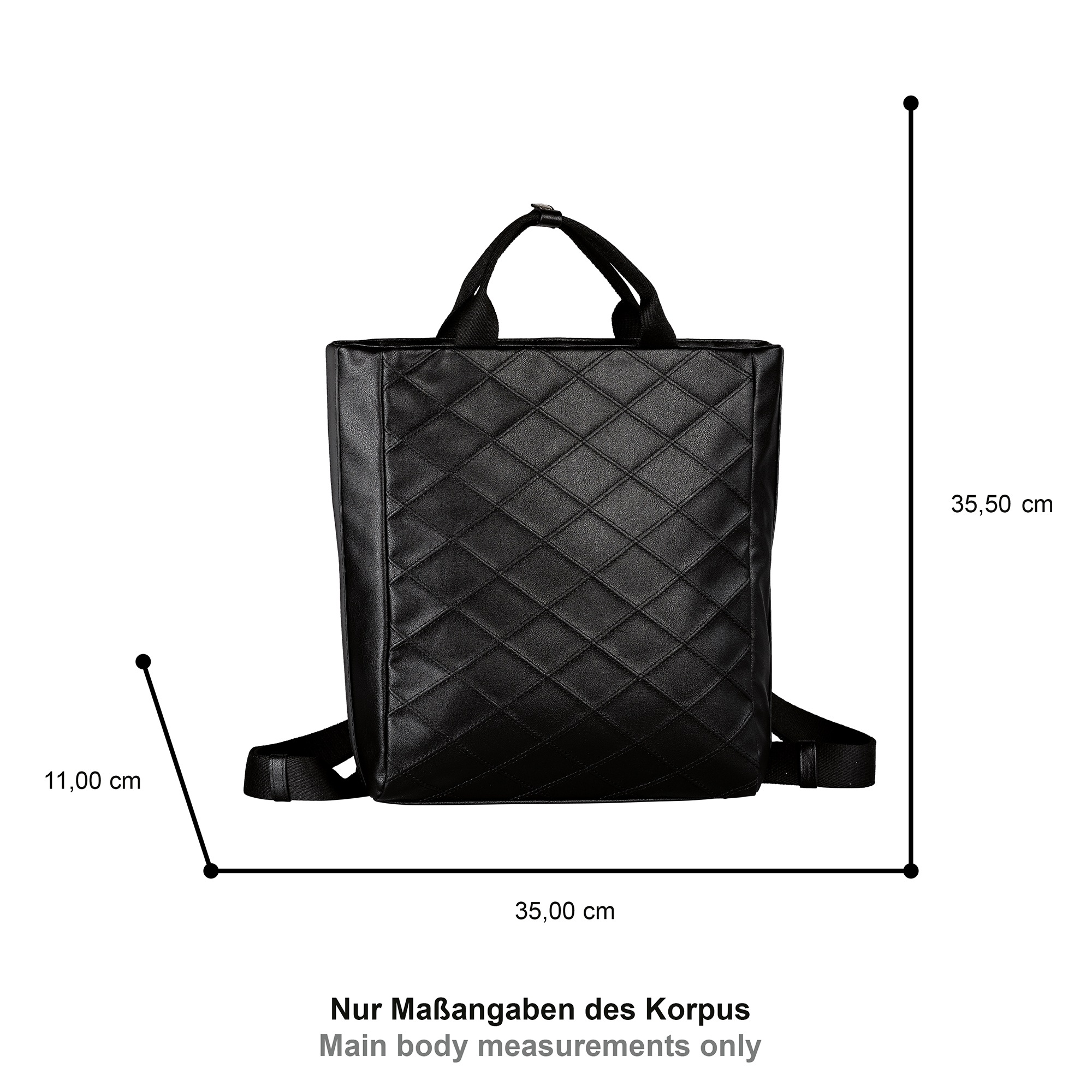 TOM TAILOR Rucksack »Skylar«, Konkav gestepptes Kunstleder, feines Gewebeband und Reflektelemente