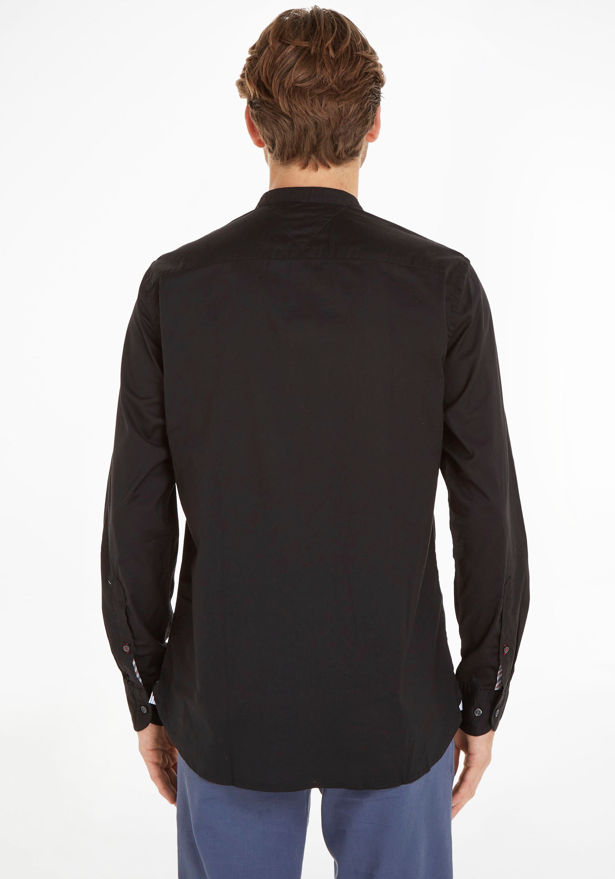 Tommy Hilfiger Langarmhemd »NATURAL SOFT SOLID MAO RF SHIRT«, mit modischem Mao Hemdkragen