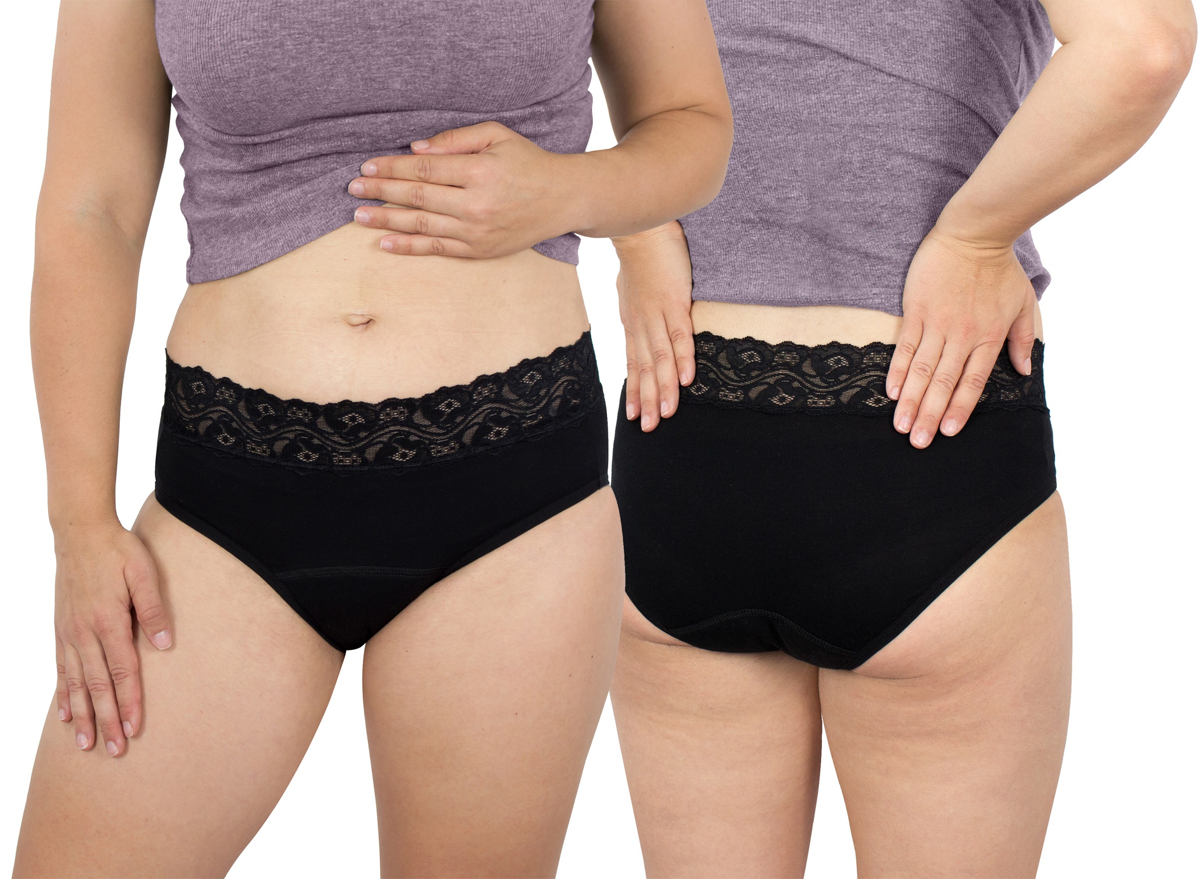 Hydas Inkontinenzslip »mit elegantem Spitzenbund und integrierter Saugeinlage, aus Baumwolle«, Schutz bei Blasenschwäche, während der Periode oder im Wochenbett