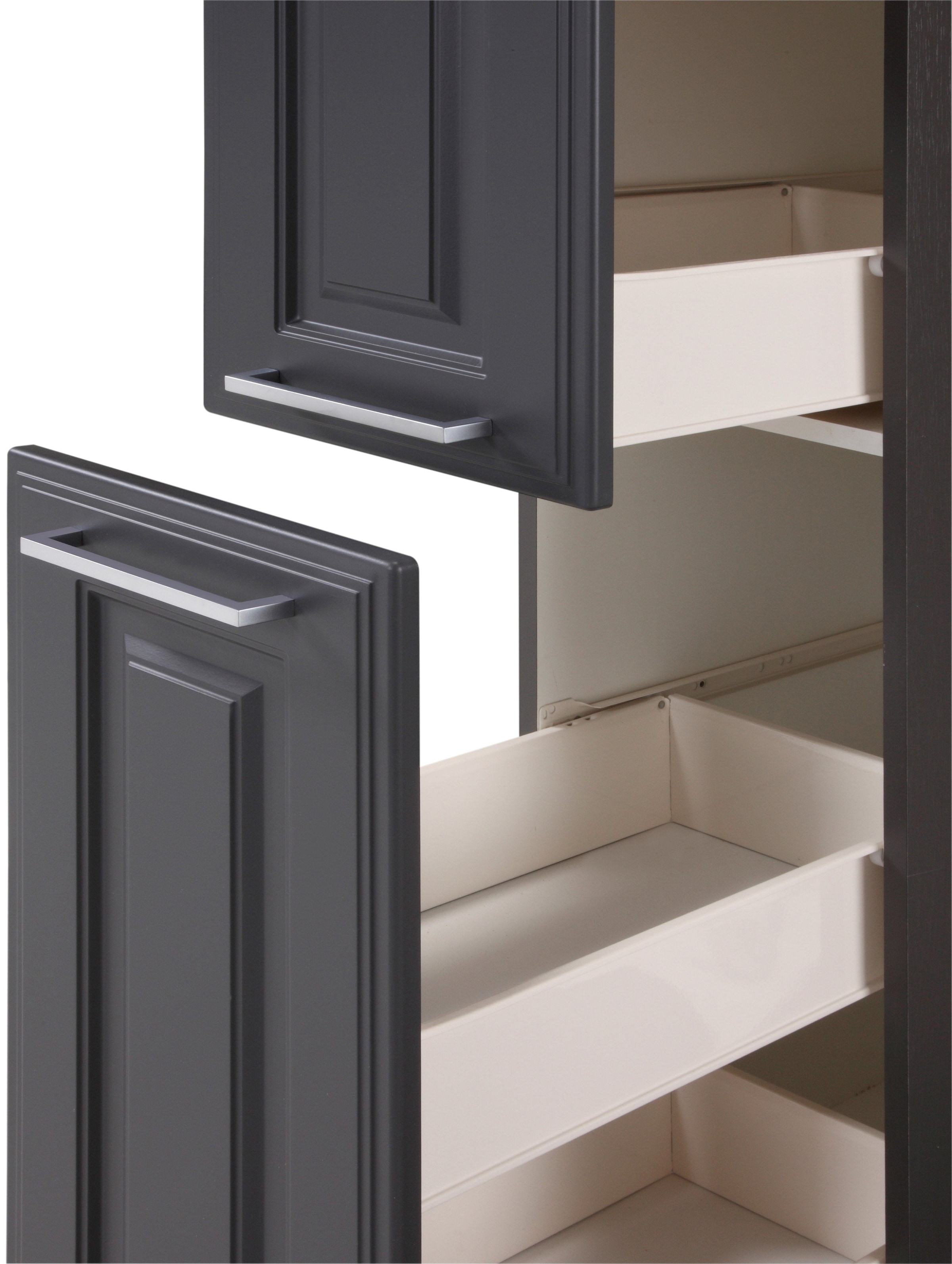 KOCHSTATION Apothekerschrank »KS-Stockholm«, hochwertige MDF-Fronten, 200 cm hoch, viel Stauraum
