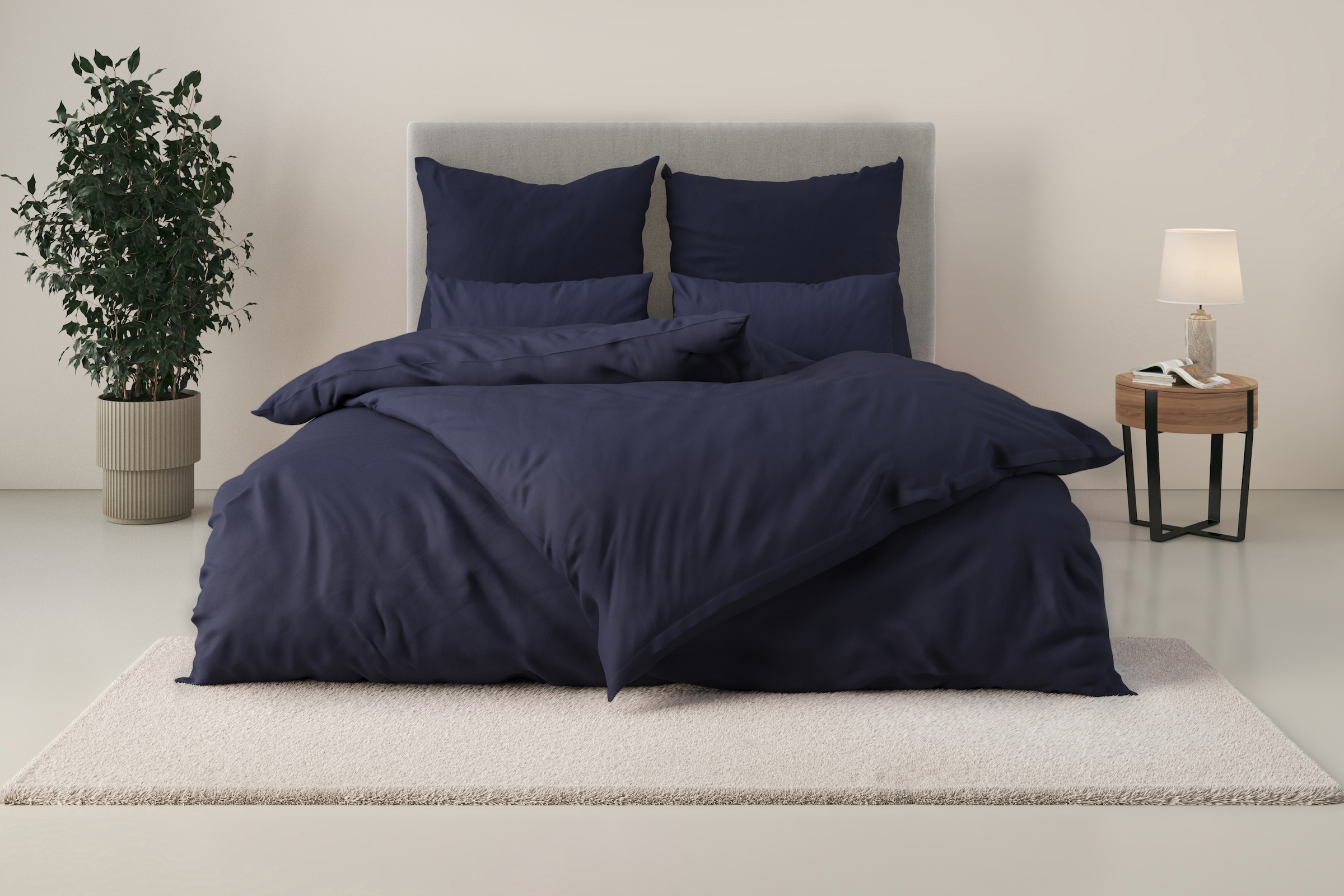 Guido Maria Kretschmer Home&Living Bettwäsche »Mila in 135x200, 155x220 oder 200x200 cm«, Mako-Satin, Bettwäsche aus Baumwolle, unifarbene Bettwäsche