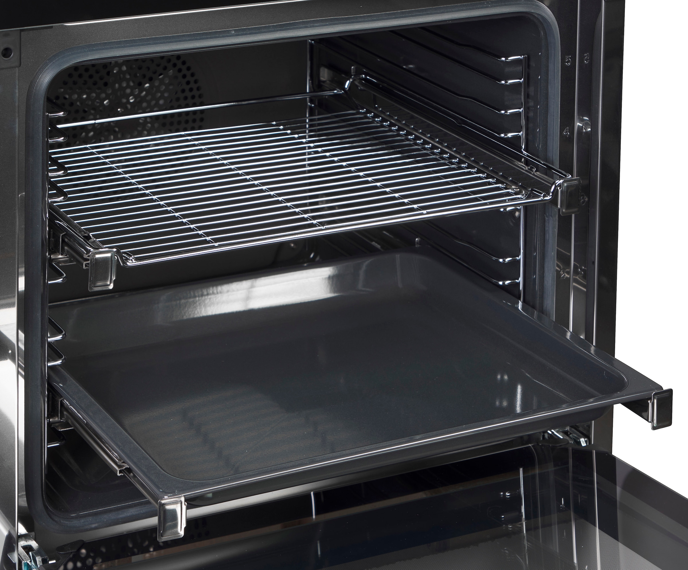 Miele Elektro-Herd-Set »H2459 E D OBSW + KM 6003 LPT«, mit Teleskopauszug nachrüstbar, PerfectClean Ausstattung, EasyControl Bedienung