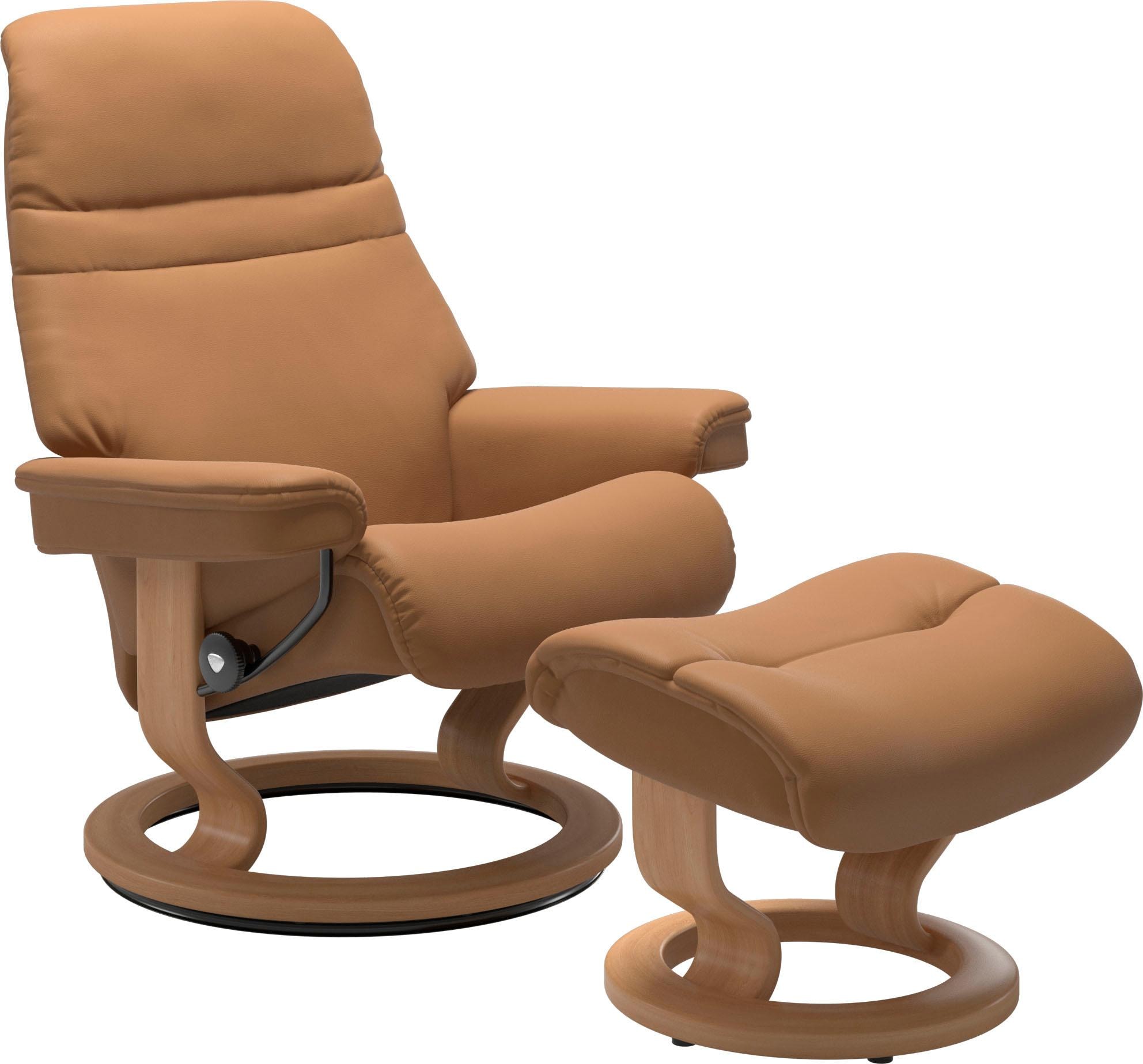 Stressless® Relaxsessel »Sunrise«, (Set, Relaxsessel mit Hocker), mit  Classic Base, Größe L, Gestell Eiche auf Raten kaufen