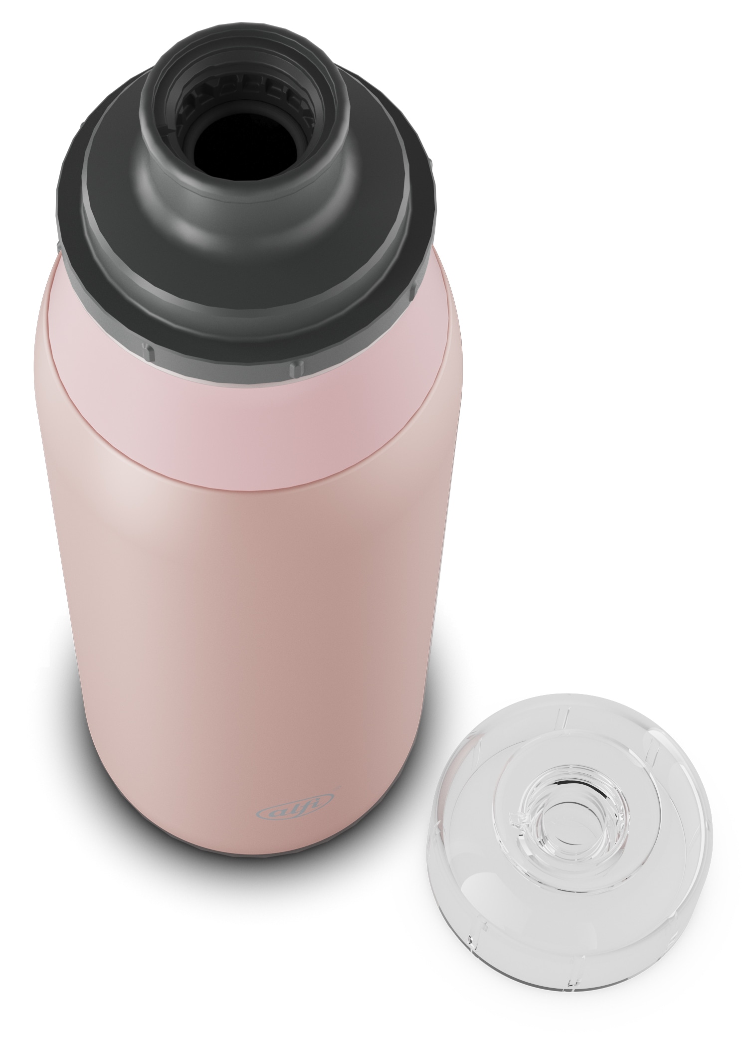 Alfi Trinkflasche »ELEMENT BOTTLE,  Edelstahlkörper, spülmaschinenfest« 0,6l, Free-Flow Trinksystem mit intuitivem Schraubverschluss