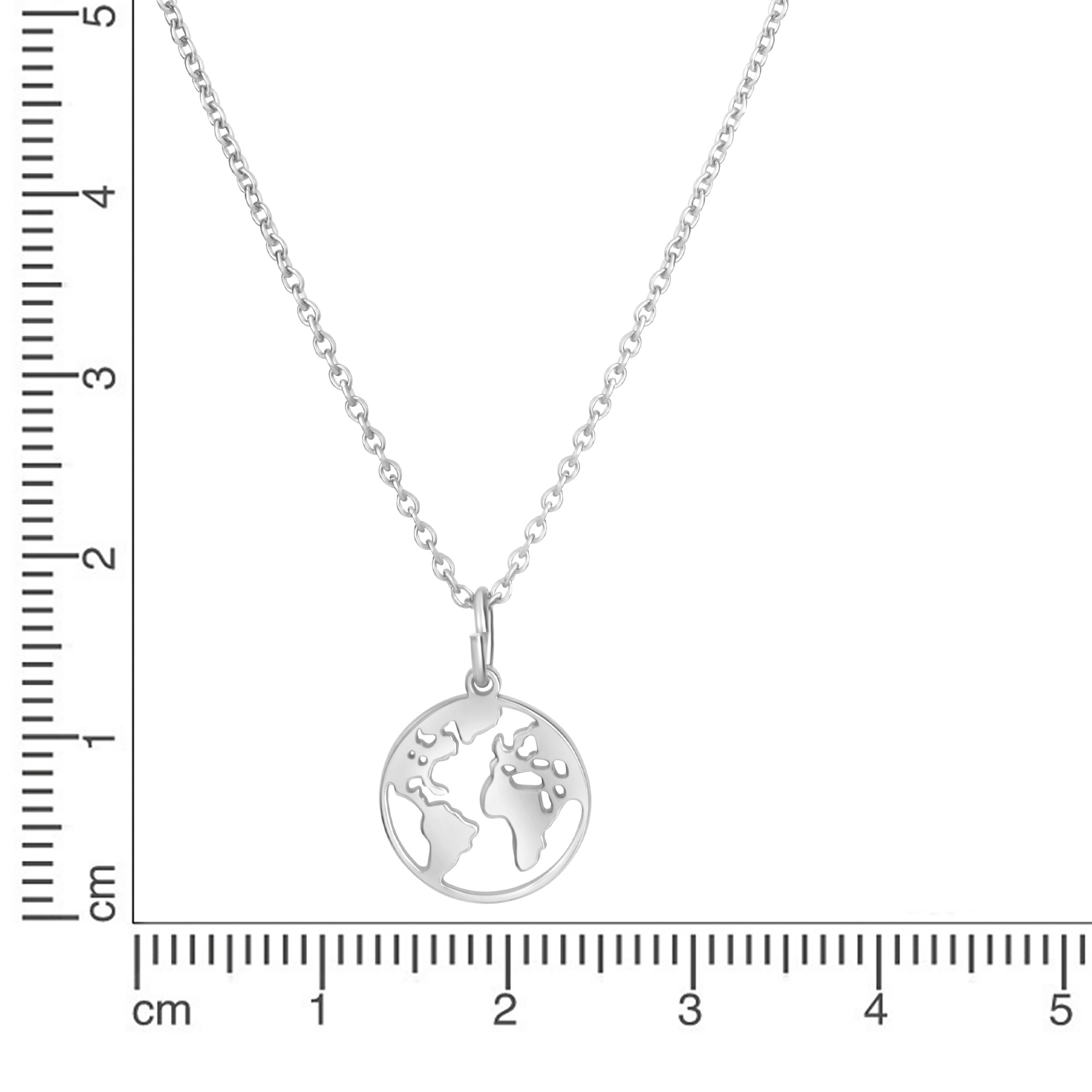 Vivance Kette mit Anhänger »925/- Sterling Silber rhodiniert Motiv Erde«