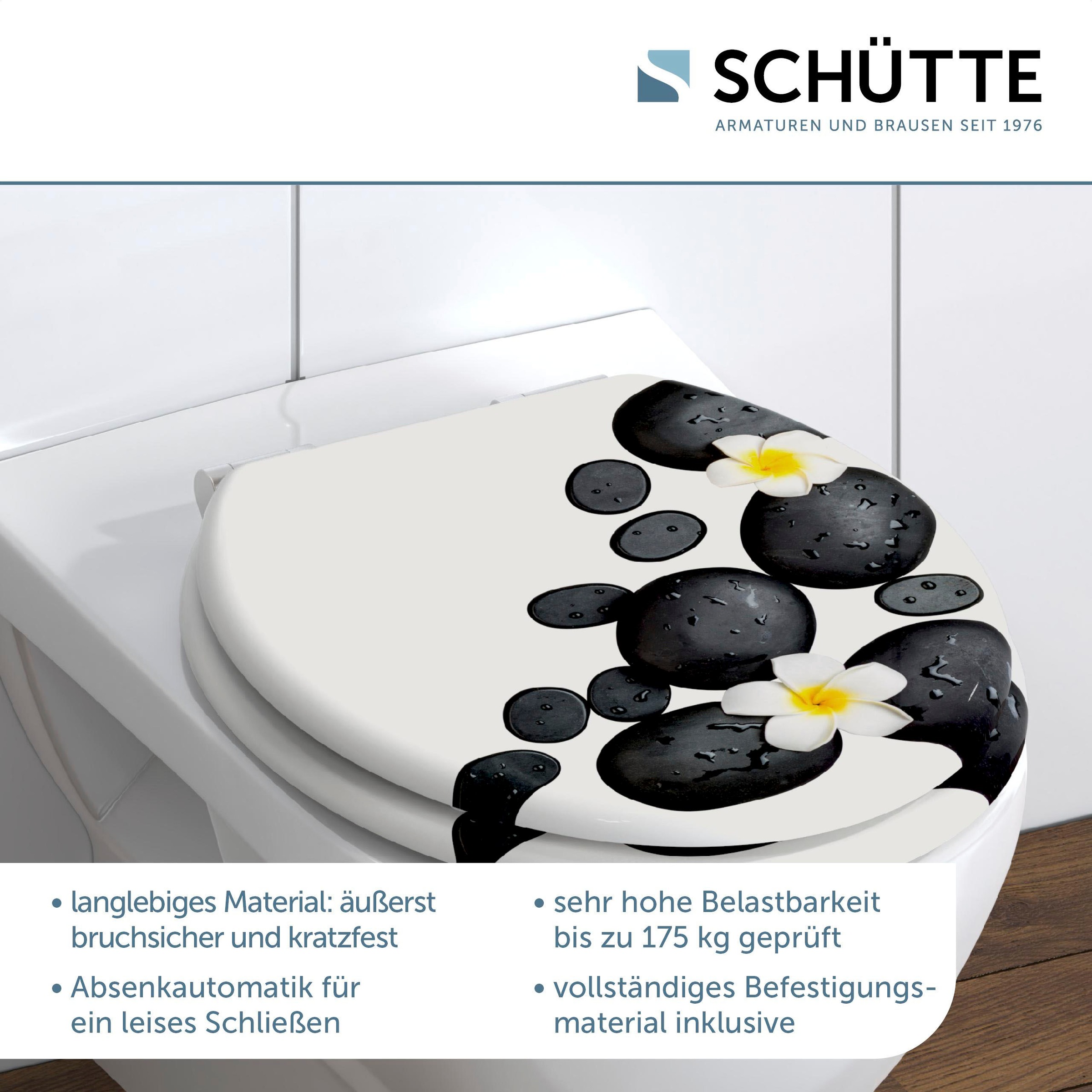 Schütte WC-Sitz »STONE DECORATION«, Toilettendeckel, mit Absenkautomatik