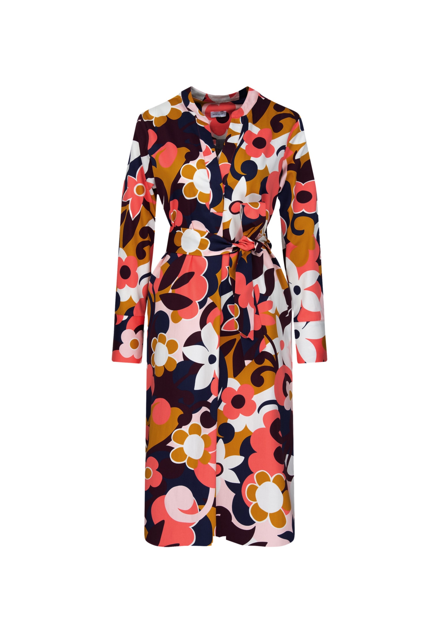 seidensticker Sommerkleid »Schwarze Rose«, Langarm Kragen Floral