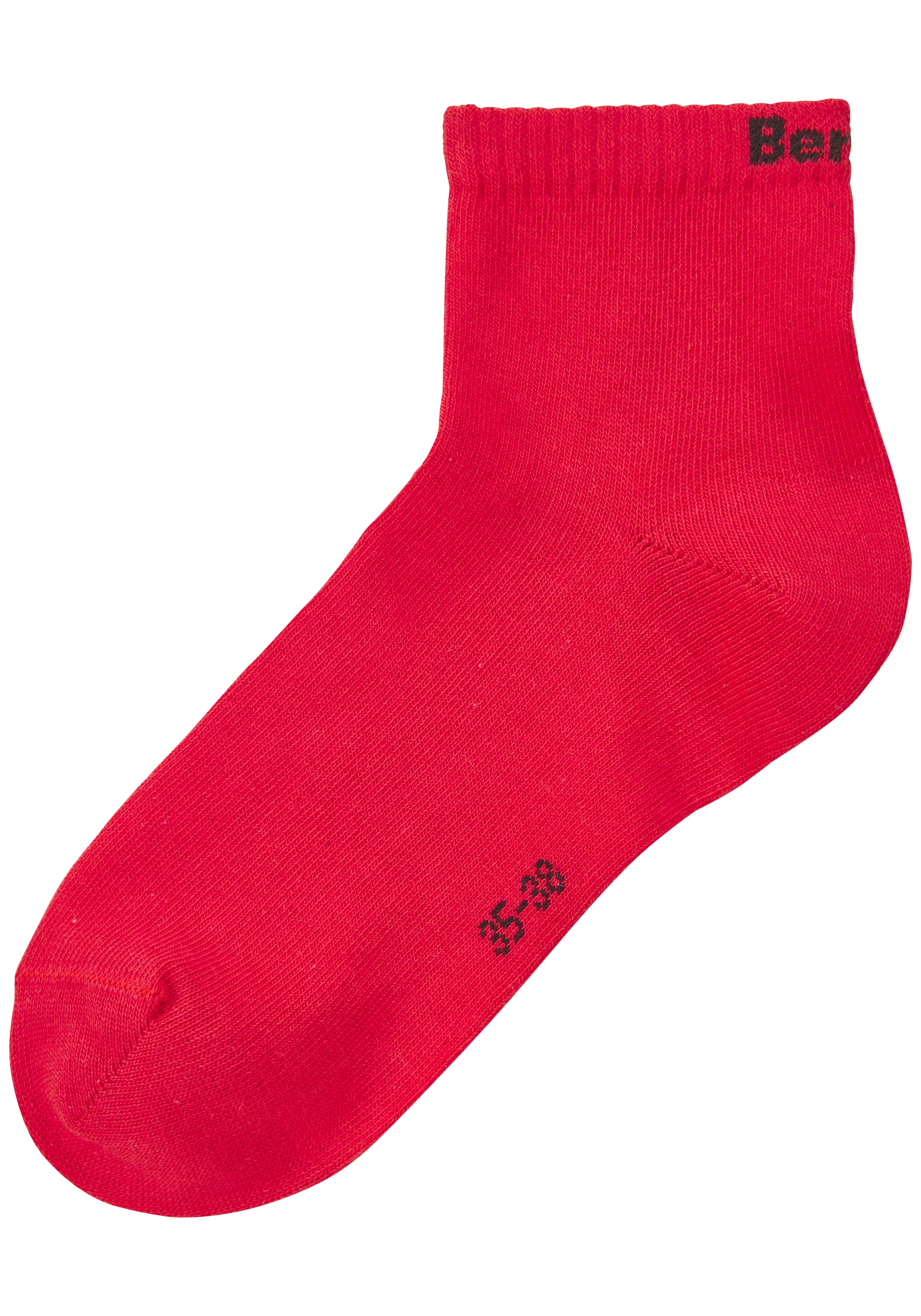 Bench. Kurzsocken »für Damen und Herren in Baumwollmischung, für Sport und Freizeit« Packung, 6 Paar tlg. mit klassischem Logoschriftzug, ohne Frottee
