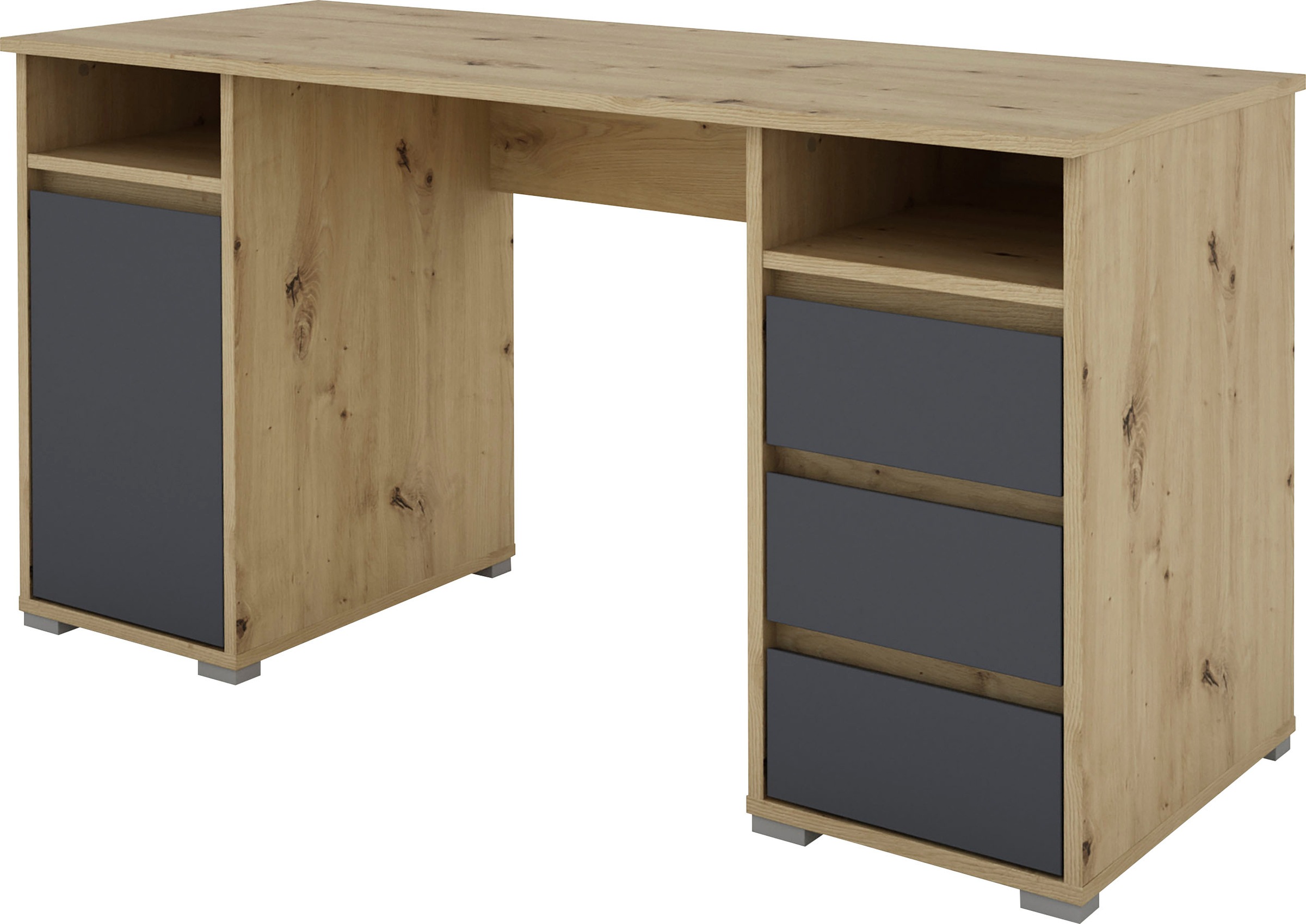 Homexperts Schreibtisch »Loop«, mit 3 Schubkästen und 1 Tür