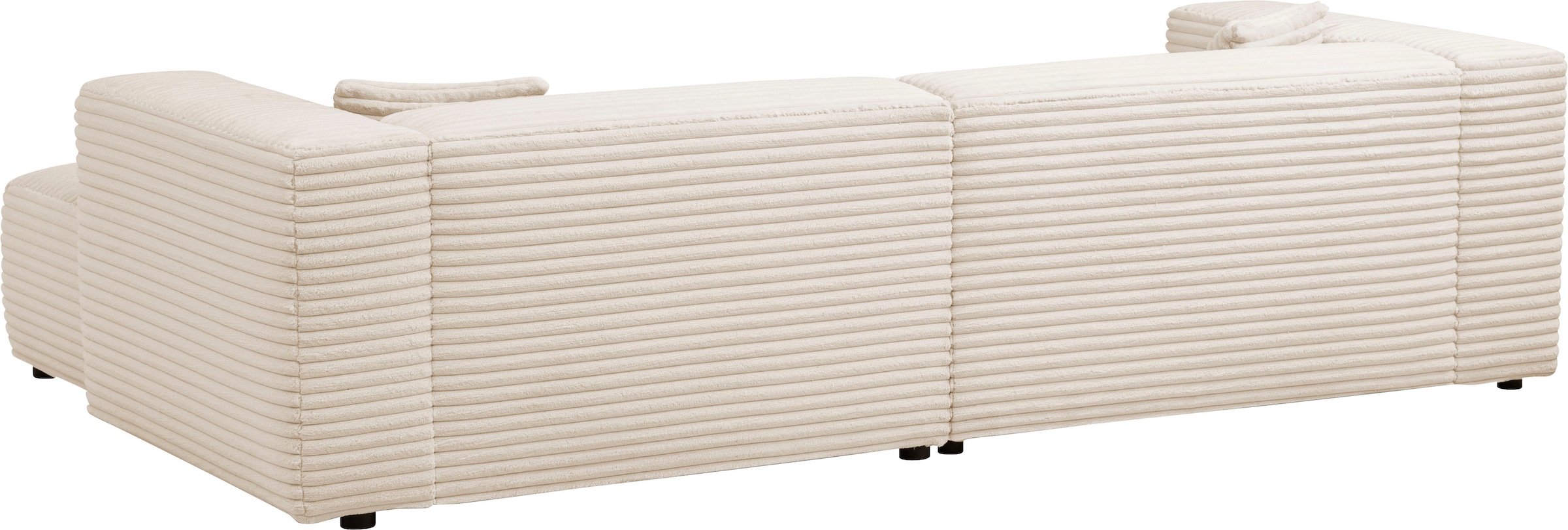 andas Polsterecke »BAKELS, Ecksofa-Set mit Hocker, L-Form mit Schlaffunktion«, Ecksofa-Set (incl. Hocker) im trendigen Megacord