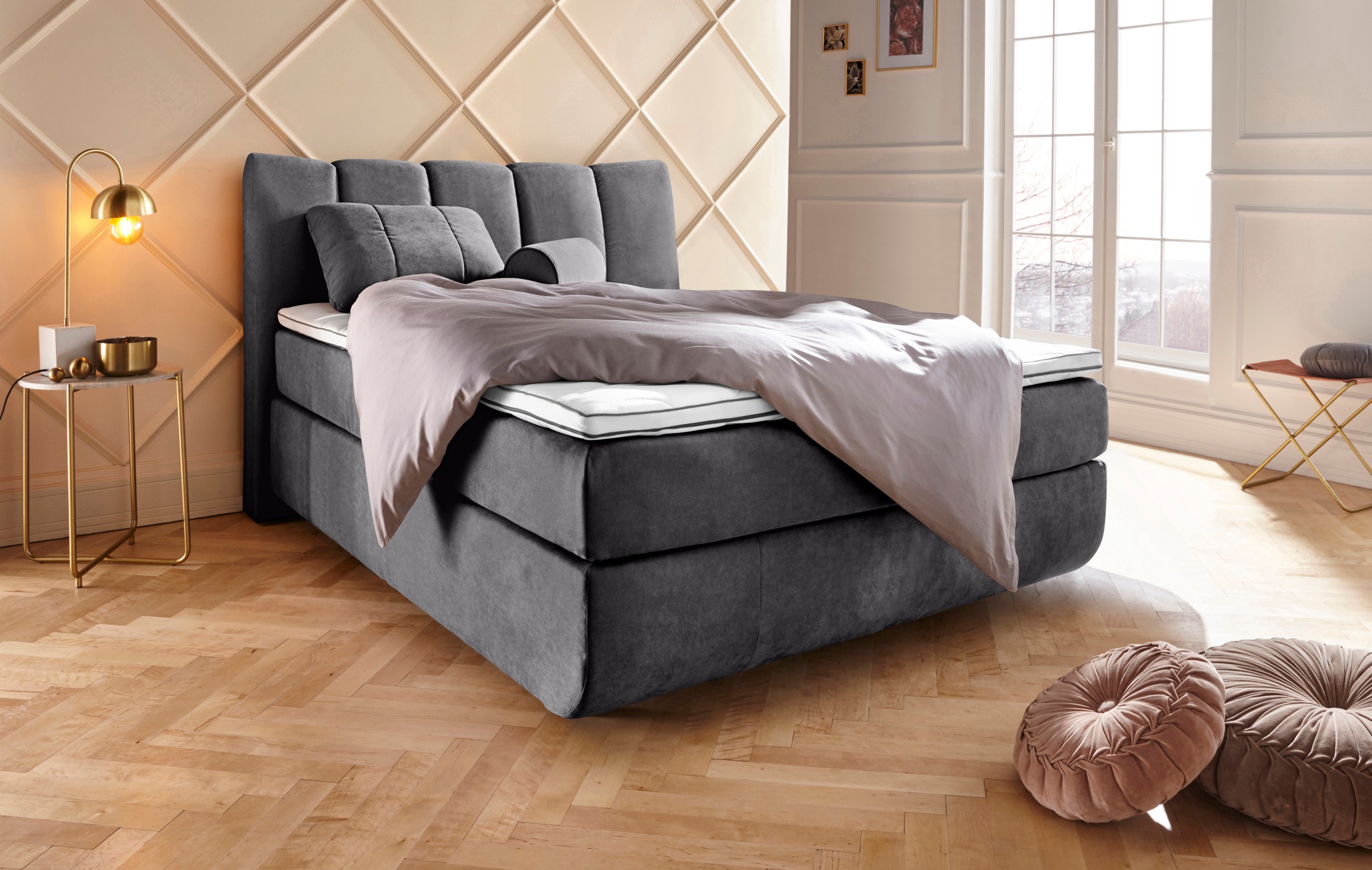 Home affaire Boxspringbett »Océane« Bodenfrei- wirkt freischwebend, verschi günstig online kaufen