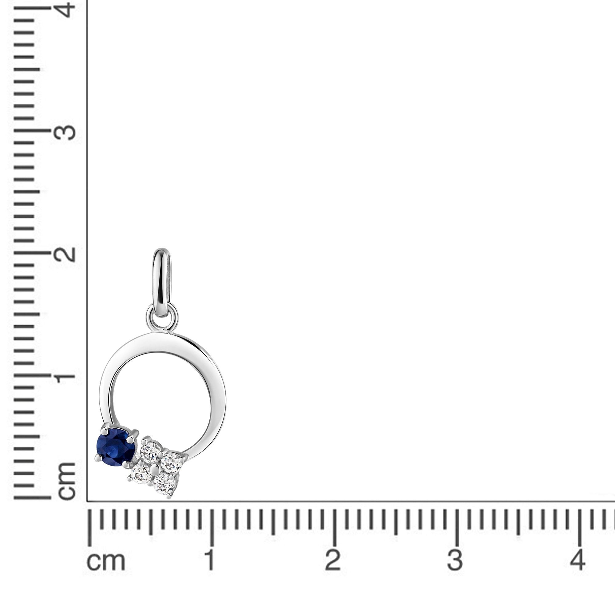 Firetti Kettenanhänger »Schmuck Geschenk Gold 333 Halsschmuck Anhänger Kreis«  mit Saphir, Zirkonia (synth.)