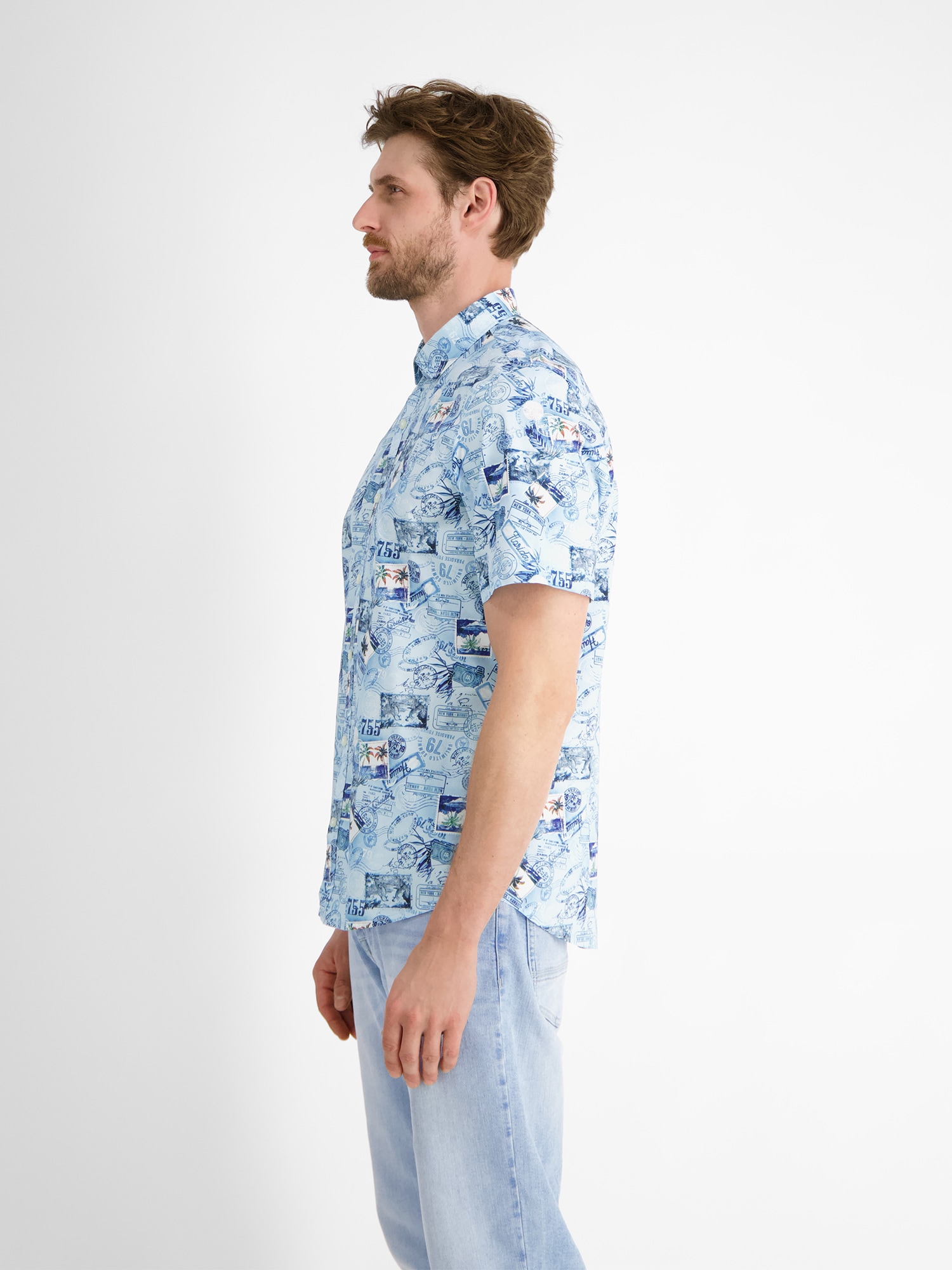 LERROS Kurzarmhemd »Herren Halbarmhemd mit grafischem Druck«
