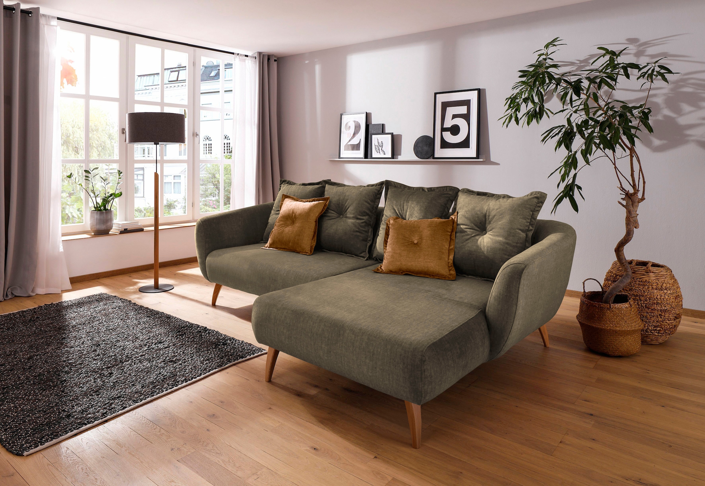 Home affaire Ecksofa »Baggio formschöne Polsterecke, bequem, Breite 277cm, günstig online kaufen