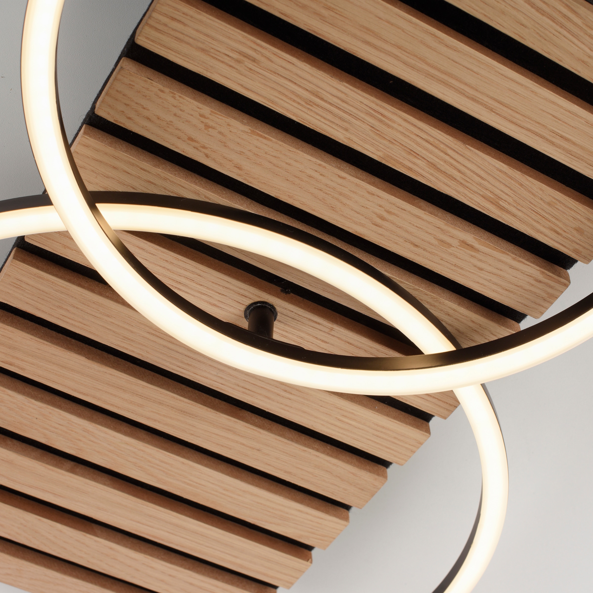 andas Deckenleuchte »Unnestad Akustikpaneele«, 1 flammig, Leuchtmittel LED-Board | LED fest integriert, Frame schwenkbar, Holz, Akustik, Paneele, warmweiß, kaltweiß