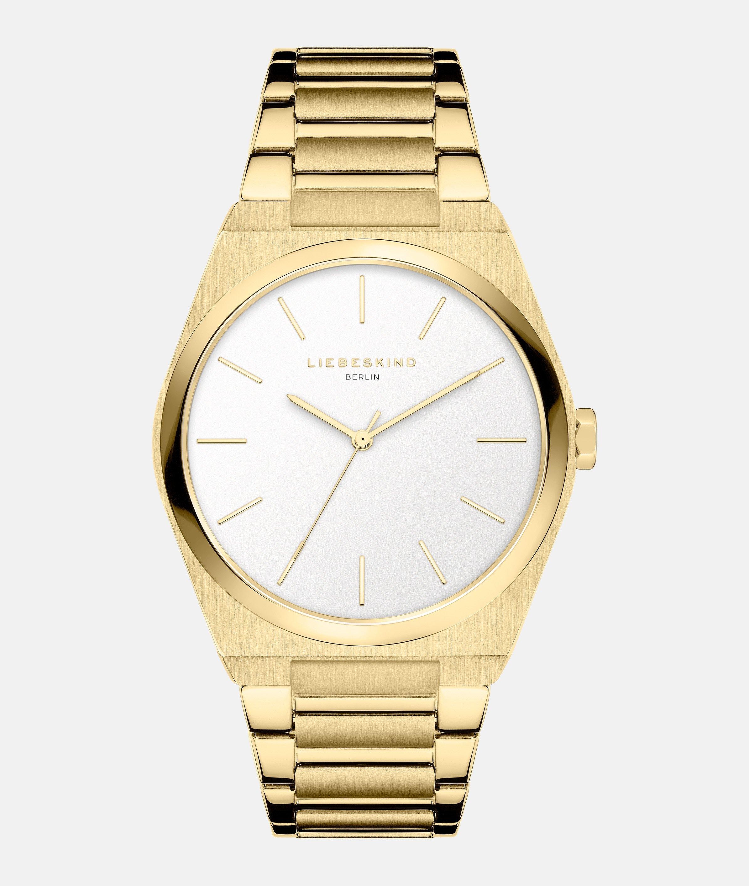Liebeskind Berlin Quarzuhr »Minimalist 48 mm«, Armbanduhr, Damenuhr, Edelstahlarmband, analog