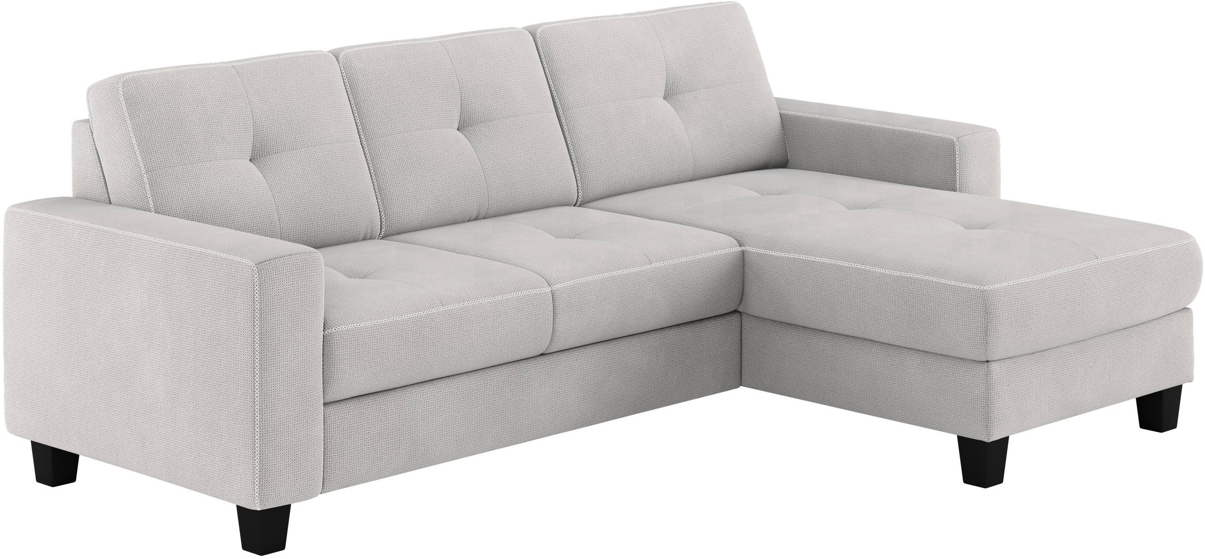 Places of Style Ecksofa »Varese L-Form«, wahlweise mit Bettfunktion und Bettkasten