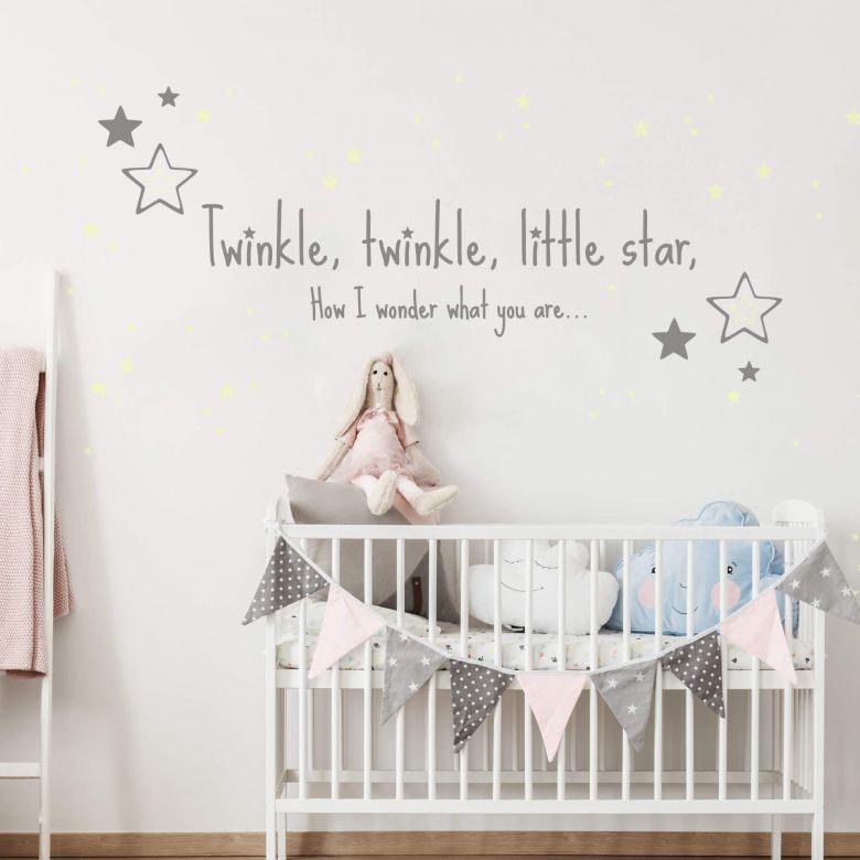 Wall-Art Wandtattoo »Twinkle little star Leuchtsterne«, (1 St.), selbstkleb günstig online kaufen