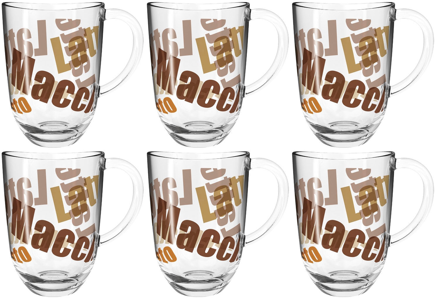 LEONARDO Latte-Macchiato-Tasse »NAPOLI«, (Set, 6 tlg.), Latte Macchiato-Tas günstig online kaufen