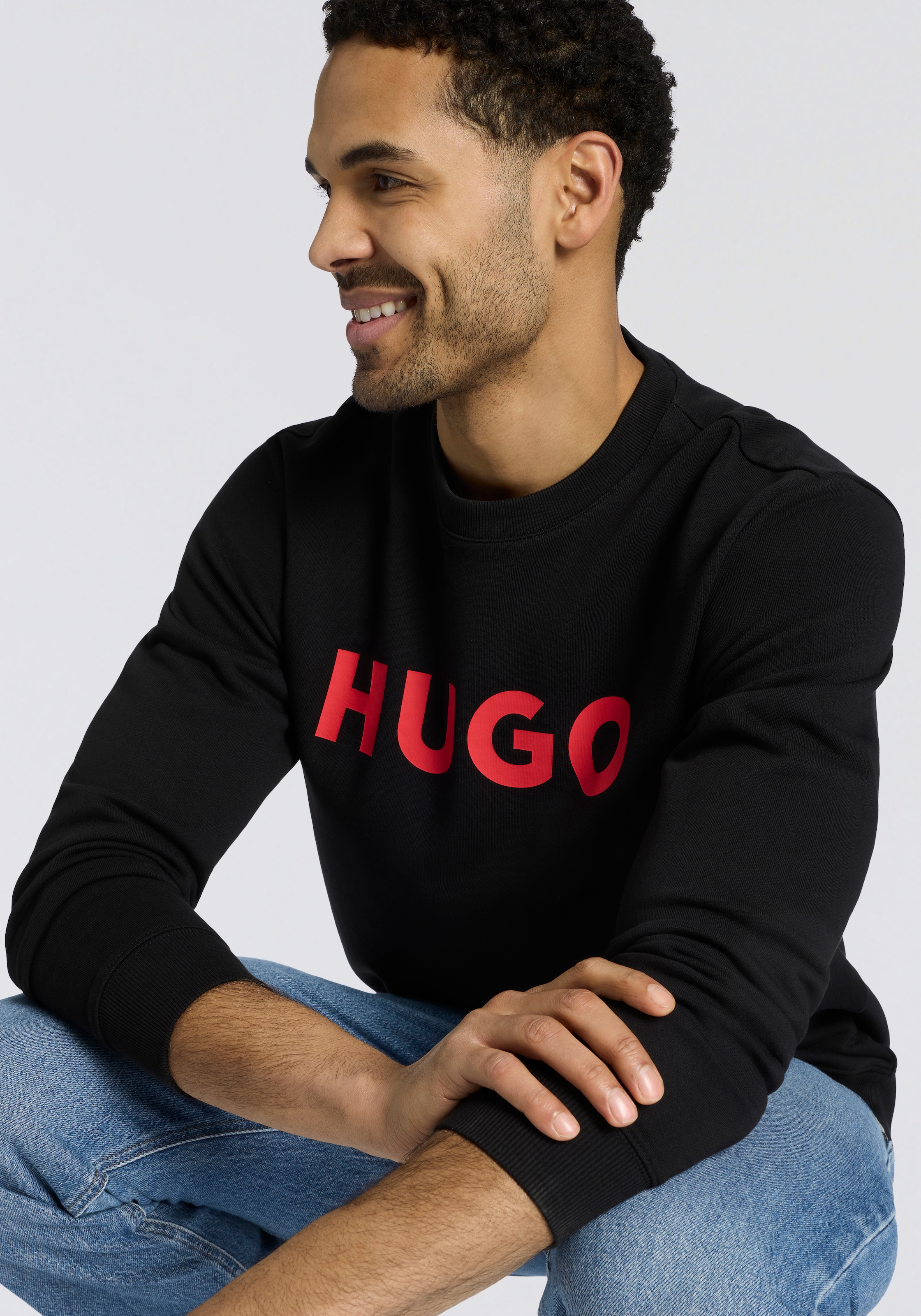 HUGO Sweatshirt »Dem«, Rundhalsausschnitt, Regular Fit, HUGO Druck
