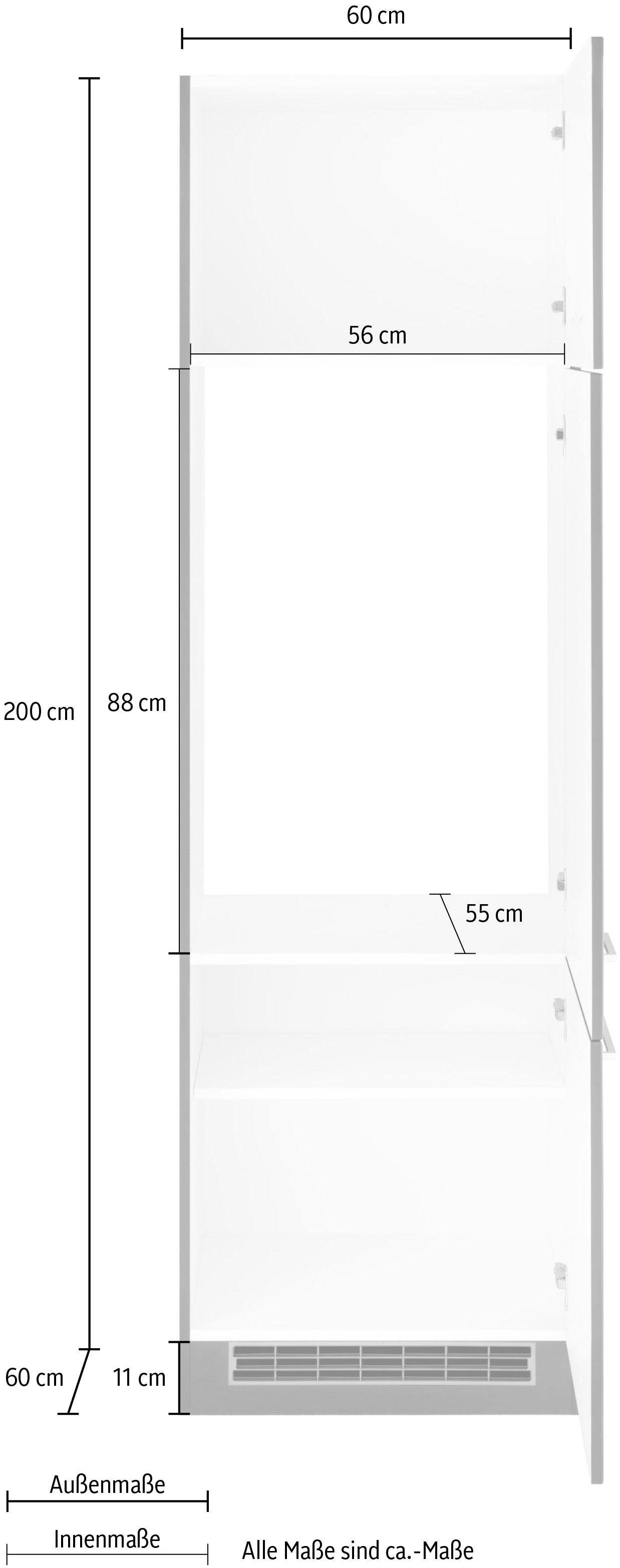 HELD MÖBEL Kühlumbauschrank »Kehl«, für Einbaukühlschrank, Nischenhöhe 88cm