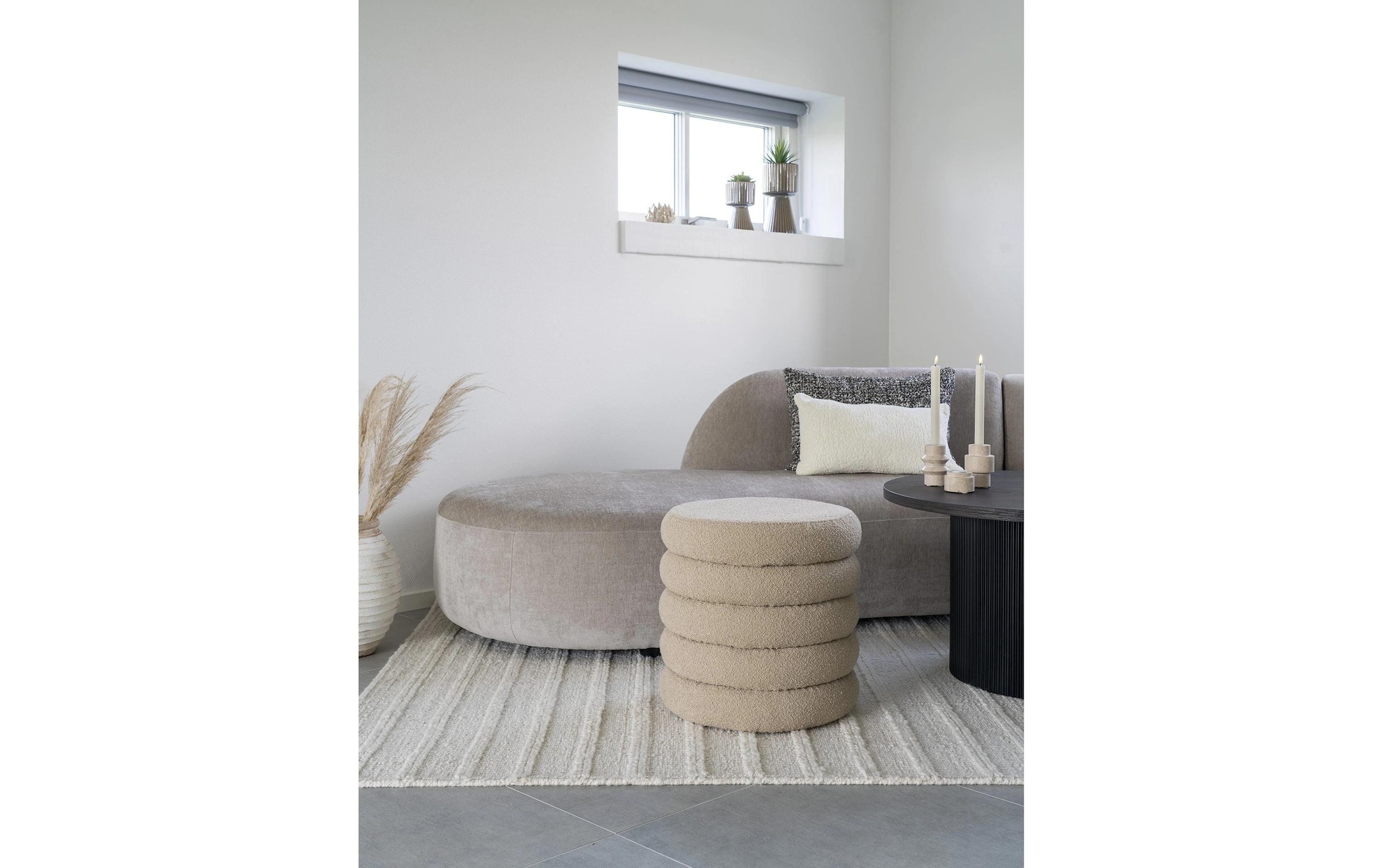 House Nordic Pouf »Brooklyn 44 x 44 cm, Beige«