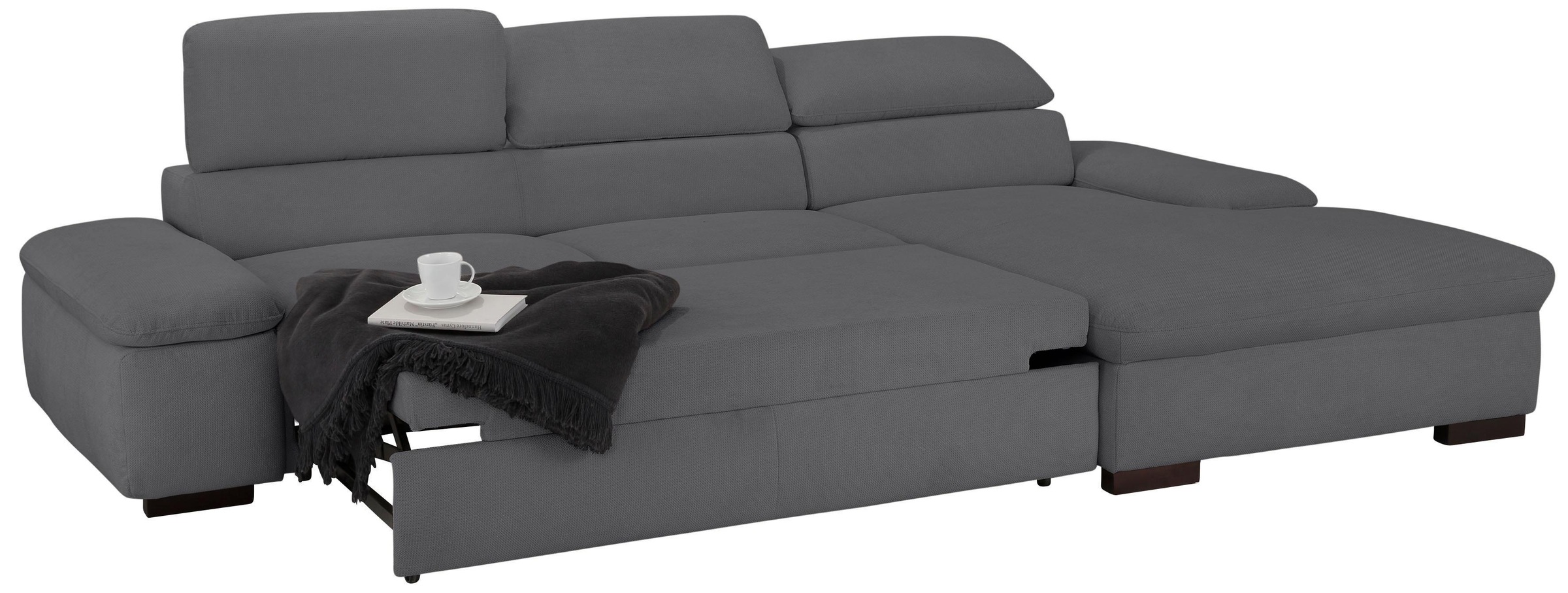 Home affaire Ecksofa »Alberto L-Form«, mit Kopfteilverstellung, wahlweise mit Bettfunktion