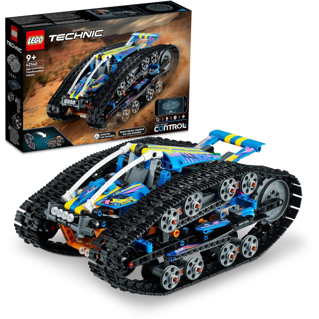 LEGO® Konstruktionsspielsteine »App-gesteuertes Transformationsfahrzeug (42140), LEGO® Technic«, (772 St.), Made in Europe