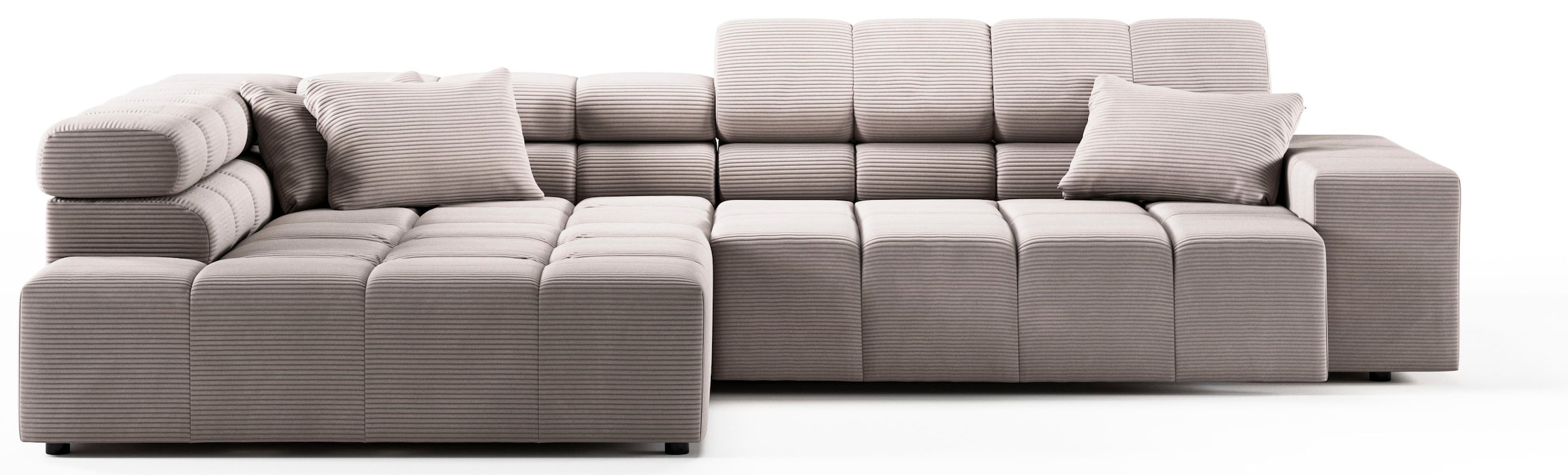 INOSIGN Ecksofa »Ancona incl. Kopfteilverstellung, OTTOs Choice, Breite 319cm, L-Form«, wahlweise motorische Sitztiefenverstellung, auch in Cord + Easy Care