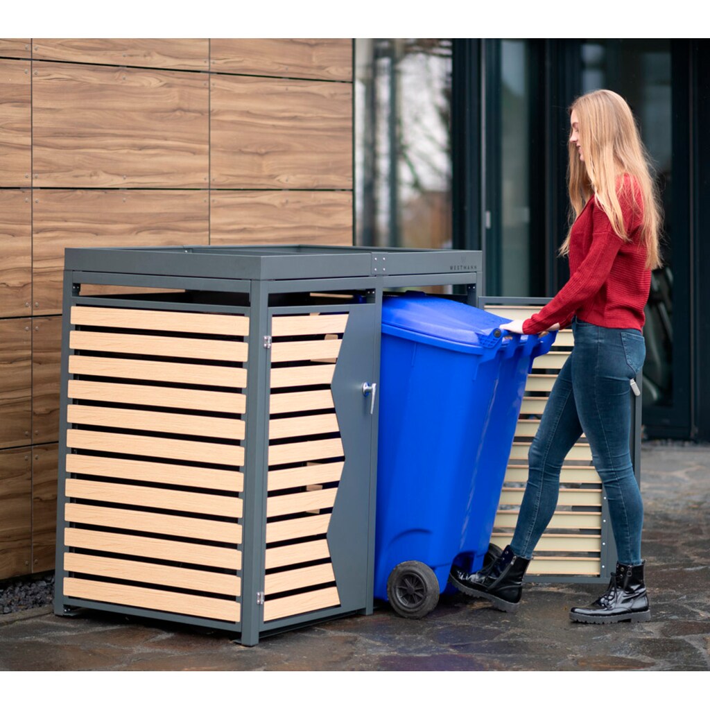 WESTMANN Mülltonnenbox »WMHHWTC-82«, für 2x240 l, BxTxH: 134x84x125 cm