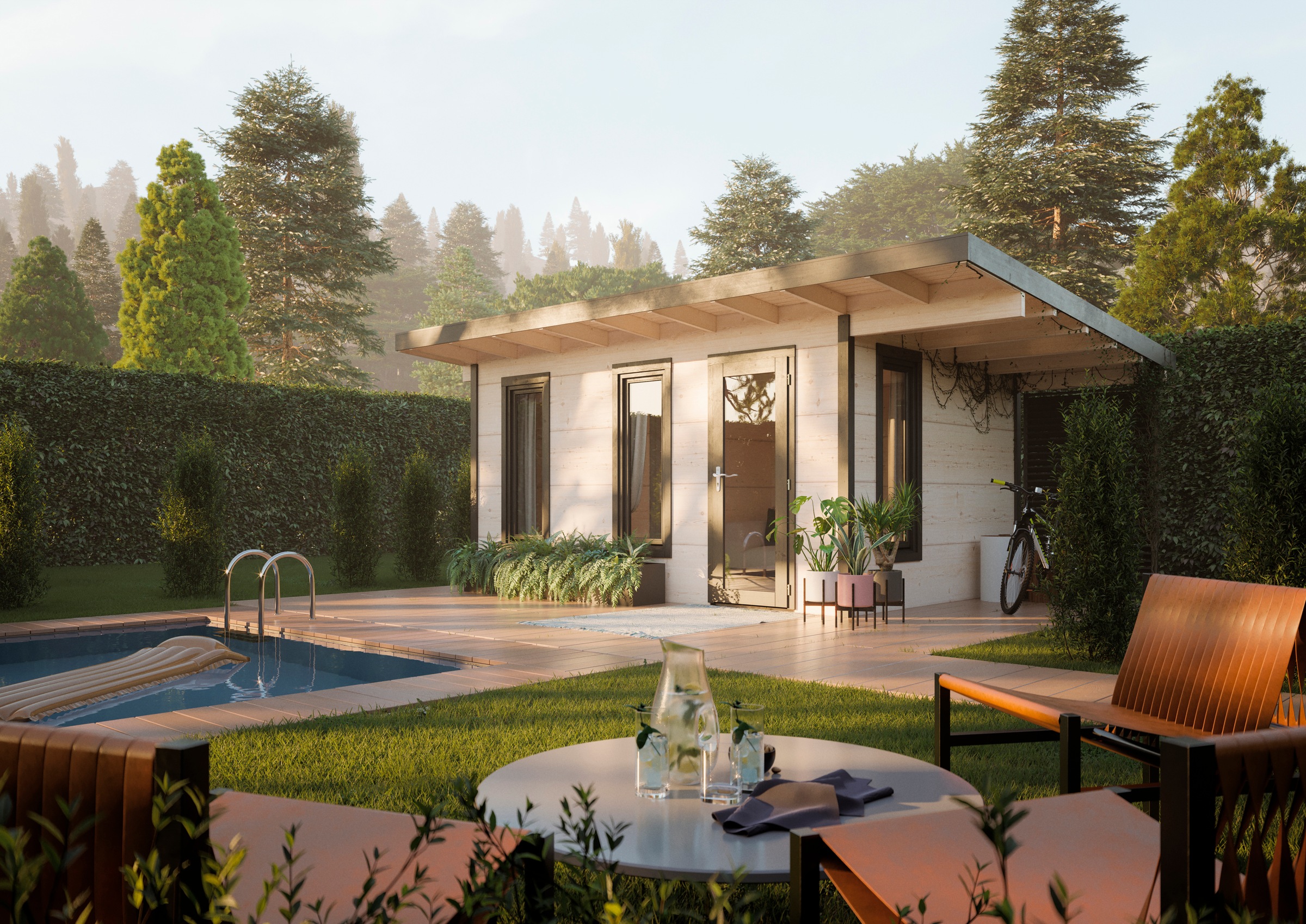Palmako Gartenhaus »modern look Haus Grace«, inklusive Fußboden