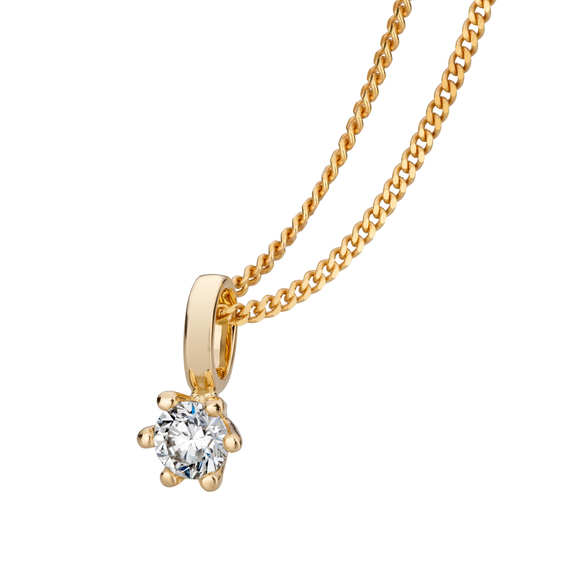 Orolino Kette mit Anhänger »585/- Gelbgold Brillant SI Vollschliff Rund«