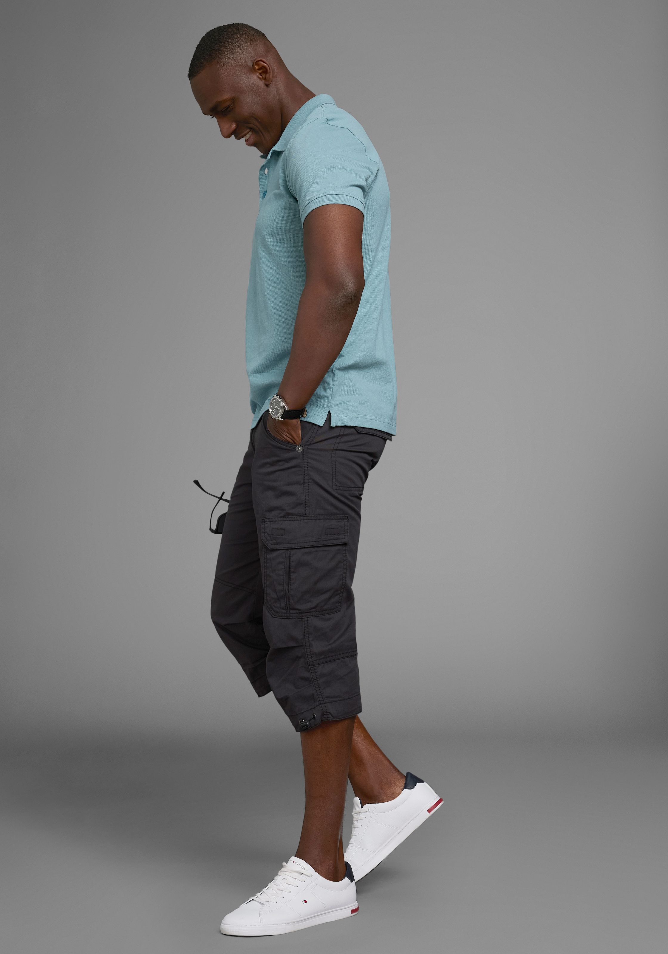 Man's World Poloshirt, Kurzarm, lockere Passform, unifarben