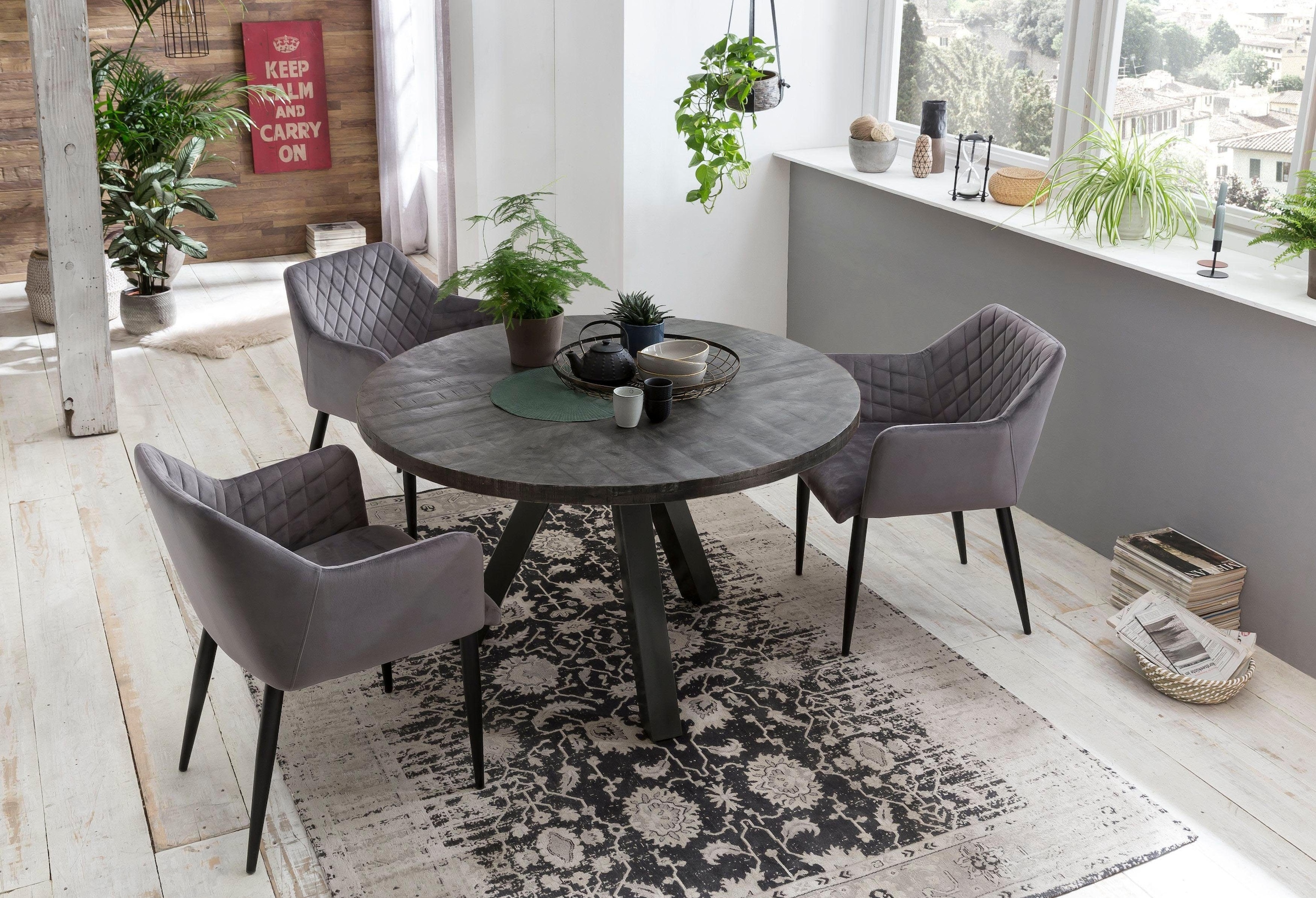 SIT Esstisch »Tops&Tables«, mit Massivholzplatte aus Mangoholz, runder Tisc günstig online kaufen
