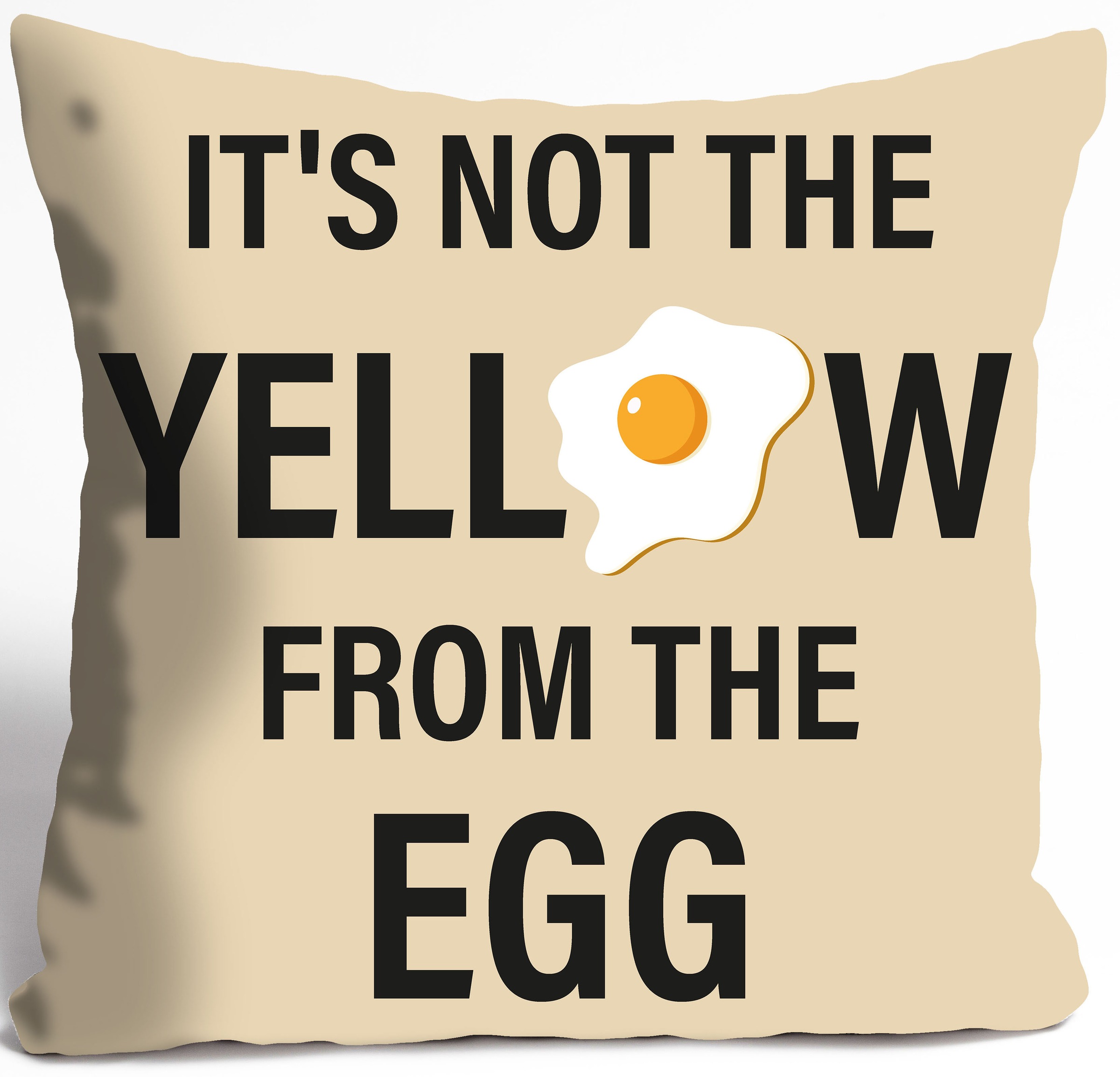 queence Dekokissen »IT'S NOT THE YELLOW FROM THE EGG«, Kissenhülle,It's not günstig online kaufen