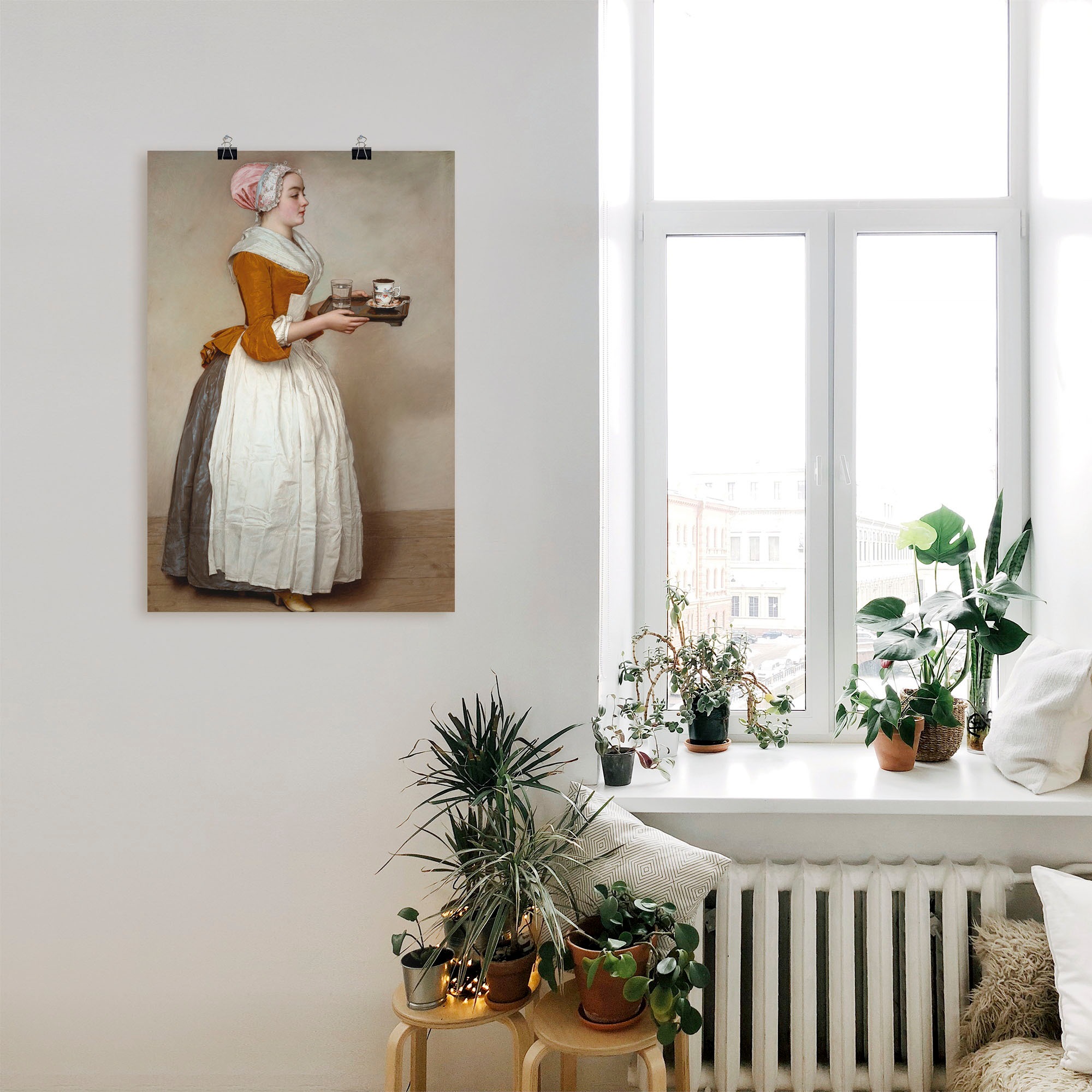 Artland Wandbild »Das Schokoladenmädchen. Um 1744/45«, Frau, (1 St.), als Alubild, Outdoorbild, Leinwandbild, Poster, Wandaufkleber