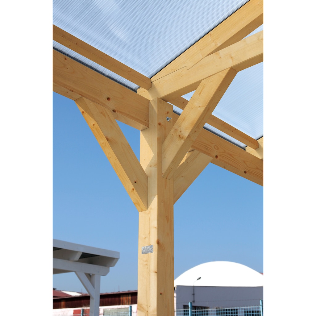 Skanholz Doppelcarport »Westerwald«, Leimholz-Nordisches Fichtenholz, 534 cm, natur