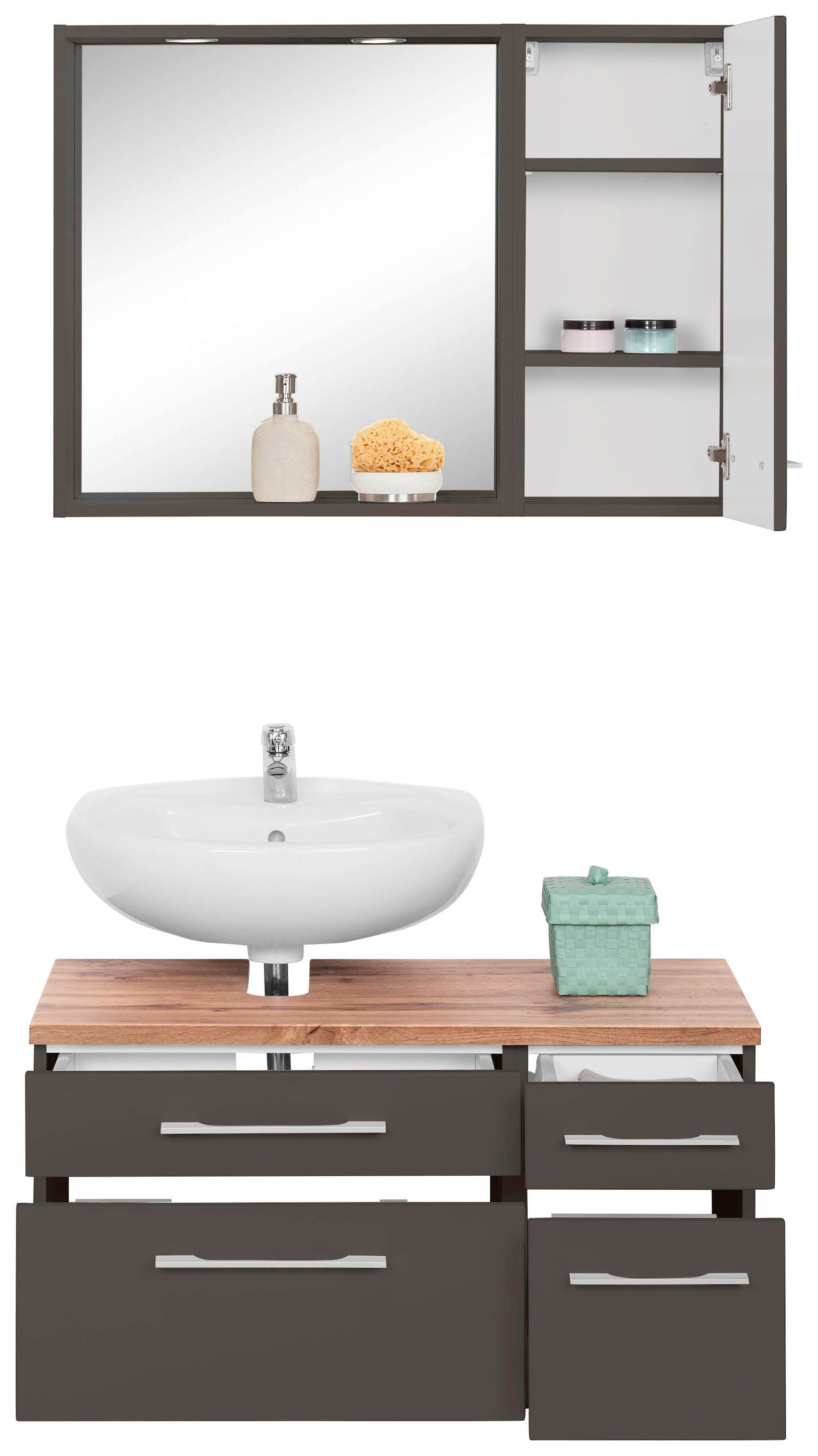 welltime Badmöbel-Set »Davos« 3 Stk. tlg. günstig online kaufen