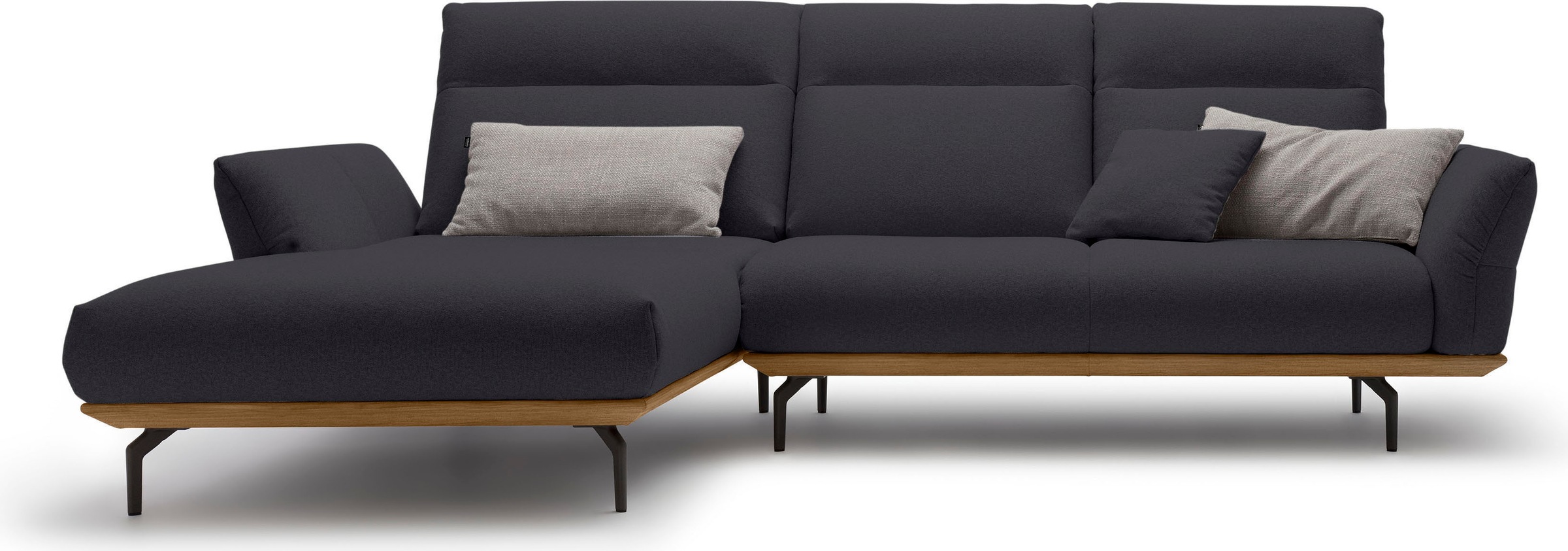 Creation BY ROLF BENZ Ecksofa »CR.460«, Sockel in Nussbaum, Winkelfüße in U günstig online kaufen