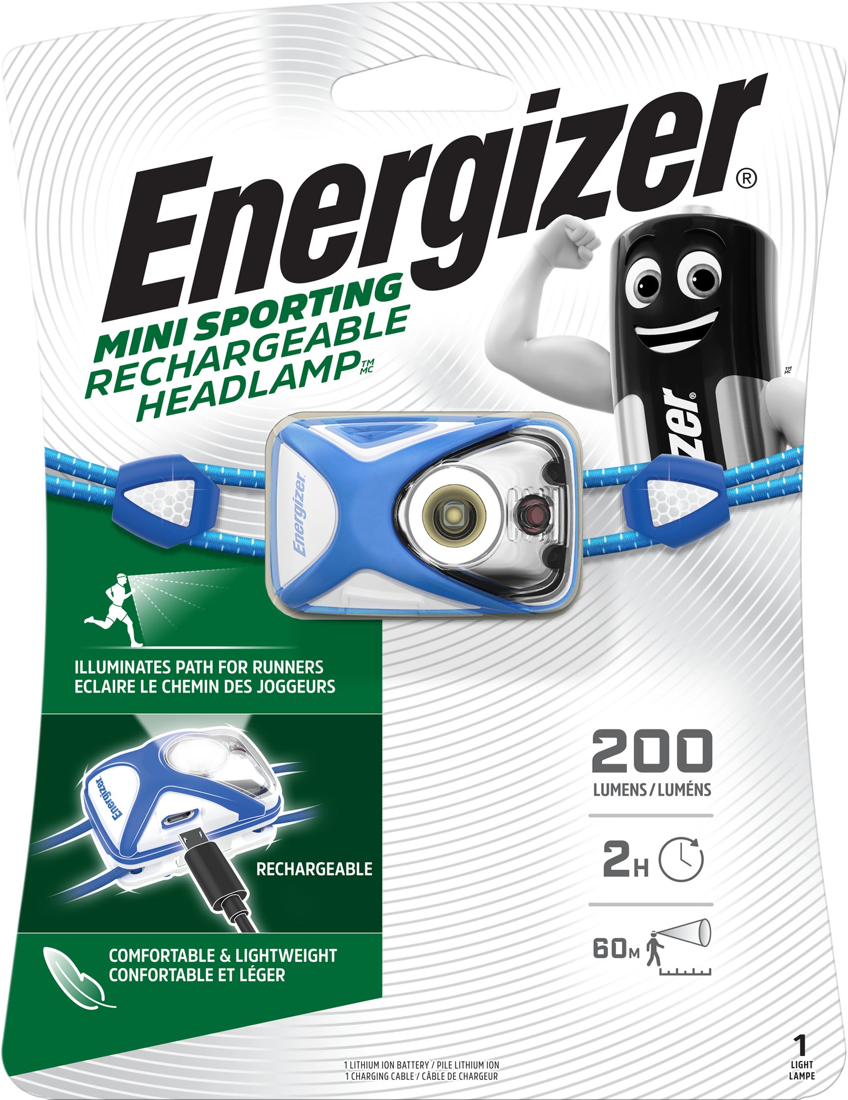 Kopflampe »Rechargeable Sport Headlight«, wiederaufladbare Stirnlampe