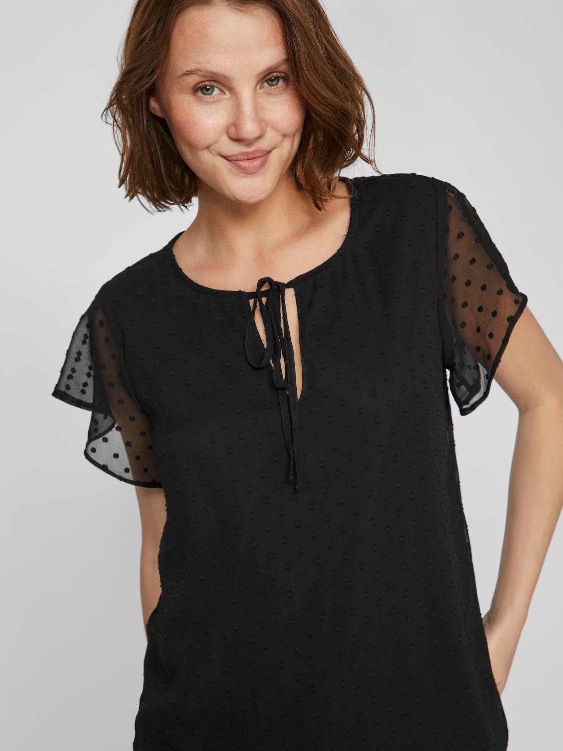 Vila Kurzarmshirt »VIEDEE C/S V-NECK TOP - NOOS«