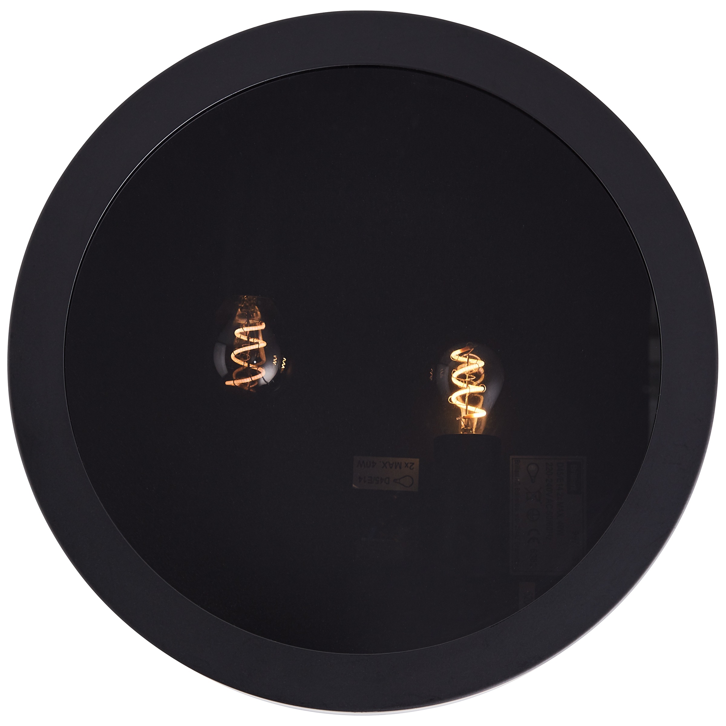 Brilliant Deckenleuchte »Sandros«, 2 flammig, Leuchtmittel E14 | ohne Leuchtmittel, 6 x 31 cm, 2 x E14, Metall/Rauchglas, schwarz