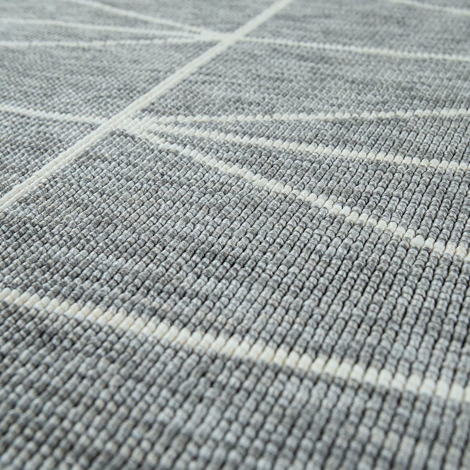 Paco Home Teppich »Brugge 224«, rechteckig, 4 mm Höhe, Flachgewebe, modernes gemetrisches Muster, In- und Outdoor geeignet